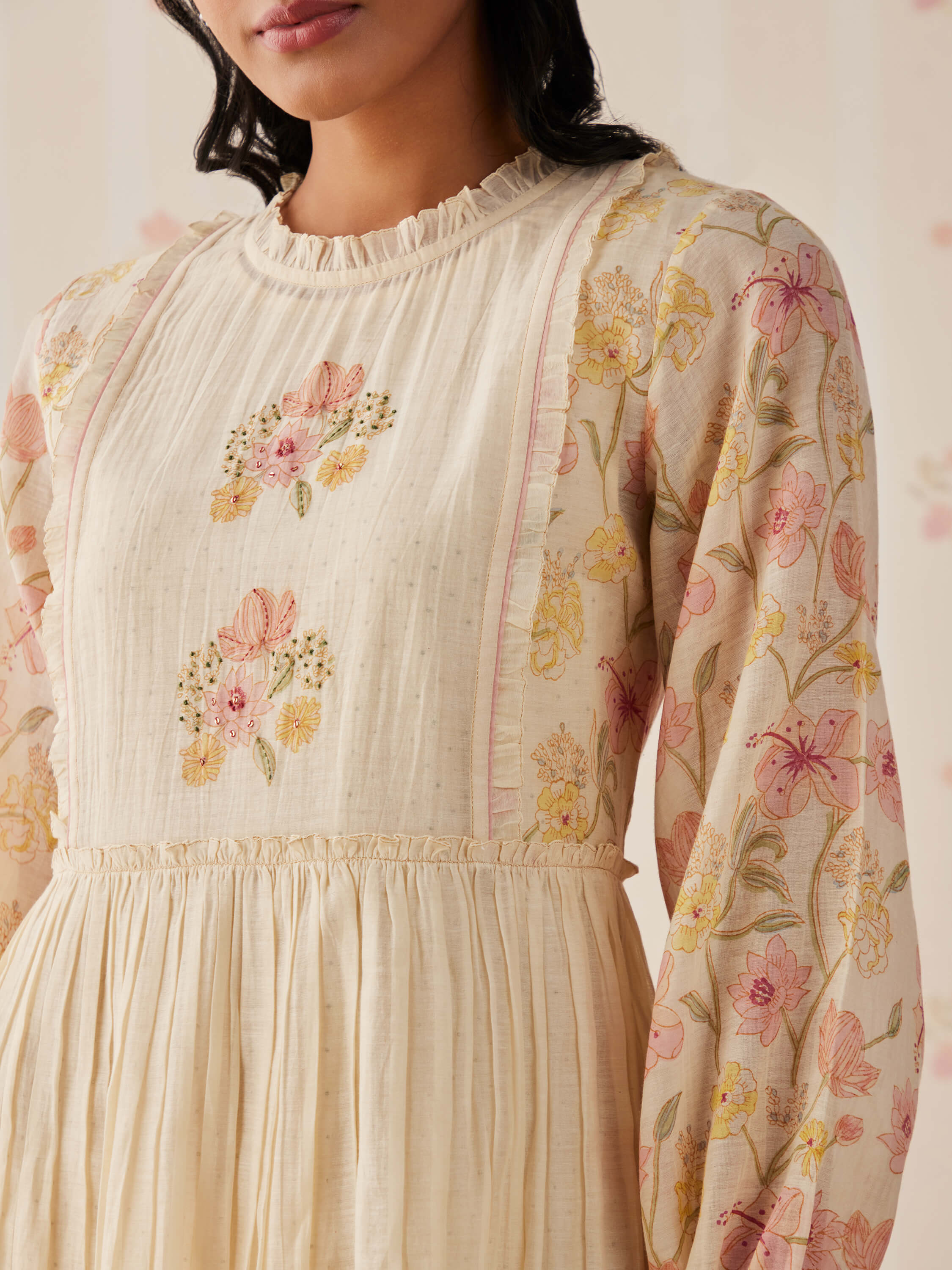 Hibiscus Bouquet Midi Dress - Image 9