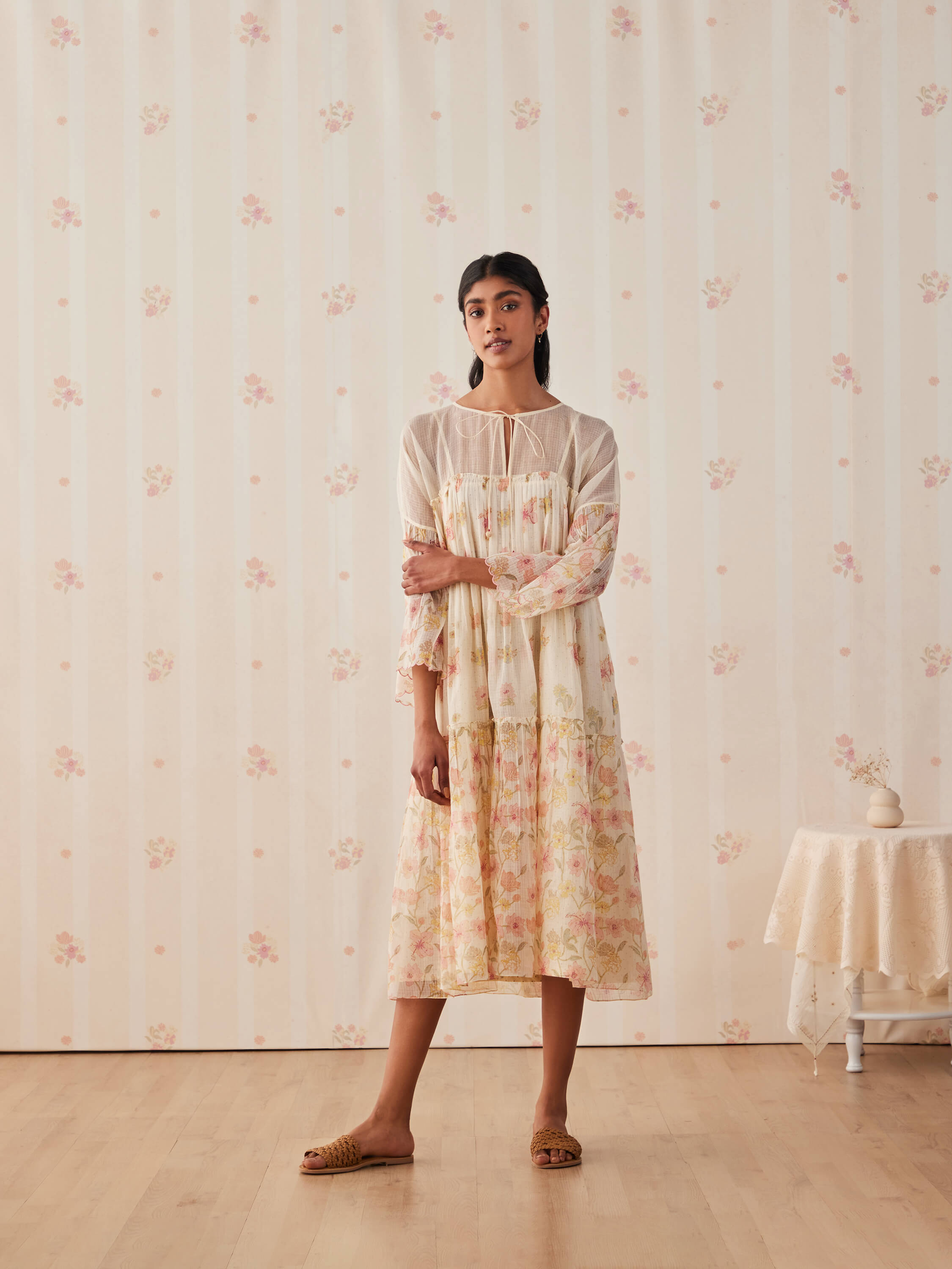 Windmill Tier Midi Dress - Image 3