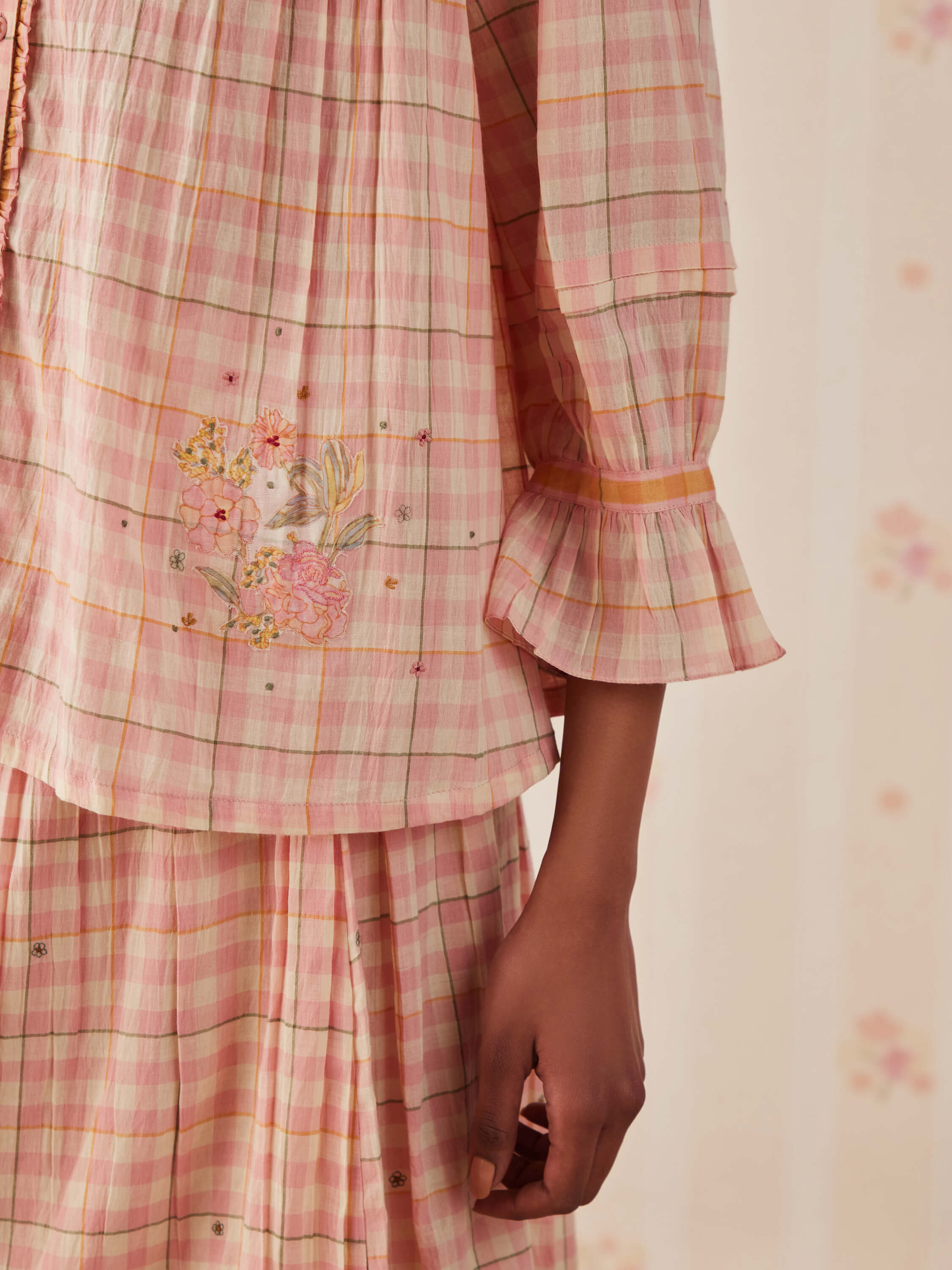 Blush Gingham Blouse - Image 6