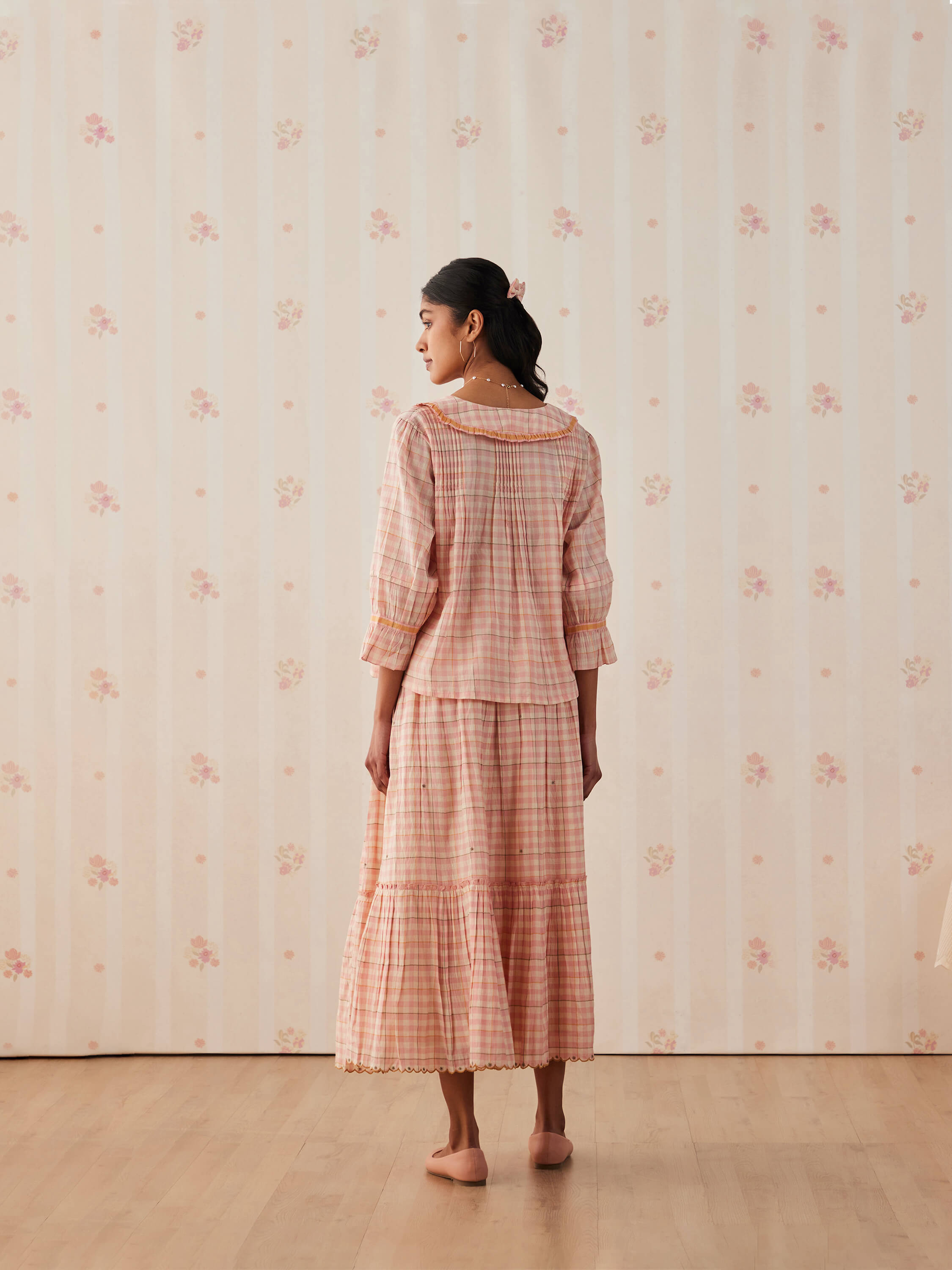 Blush Gingham Skirt - Image 4