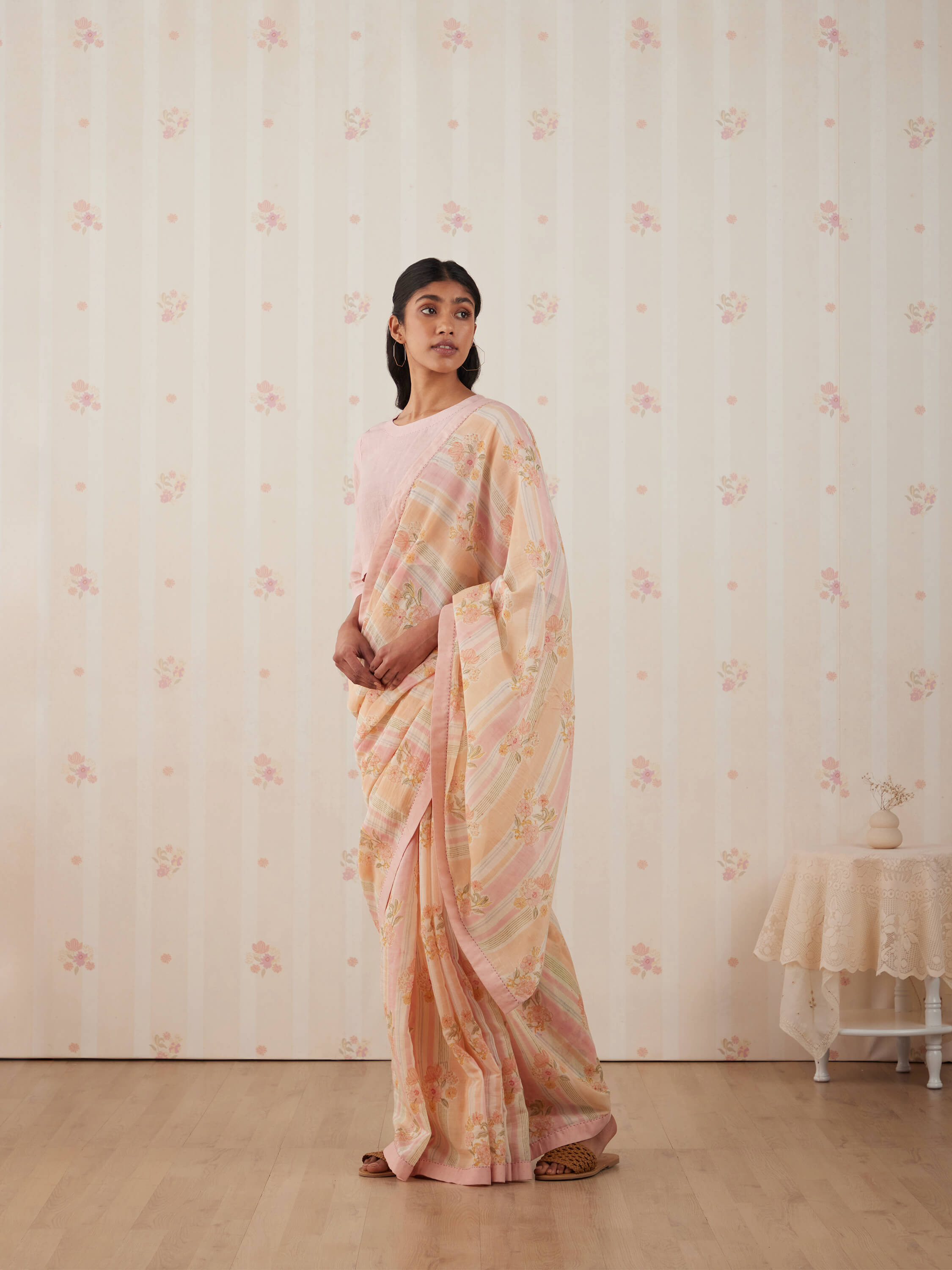 Peach Duet Saree - Image 7