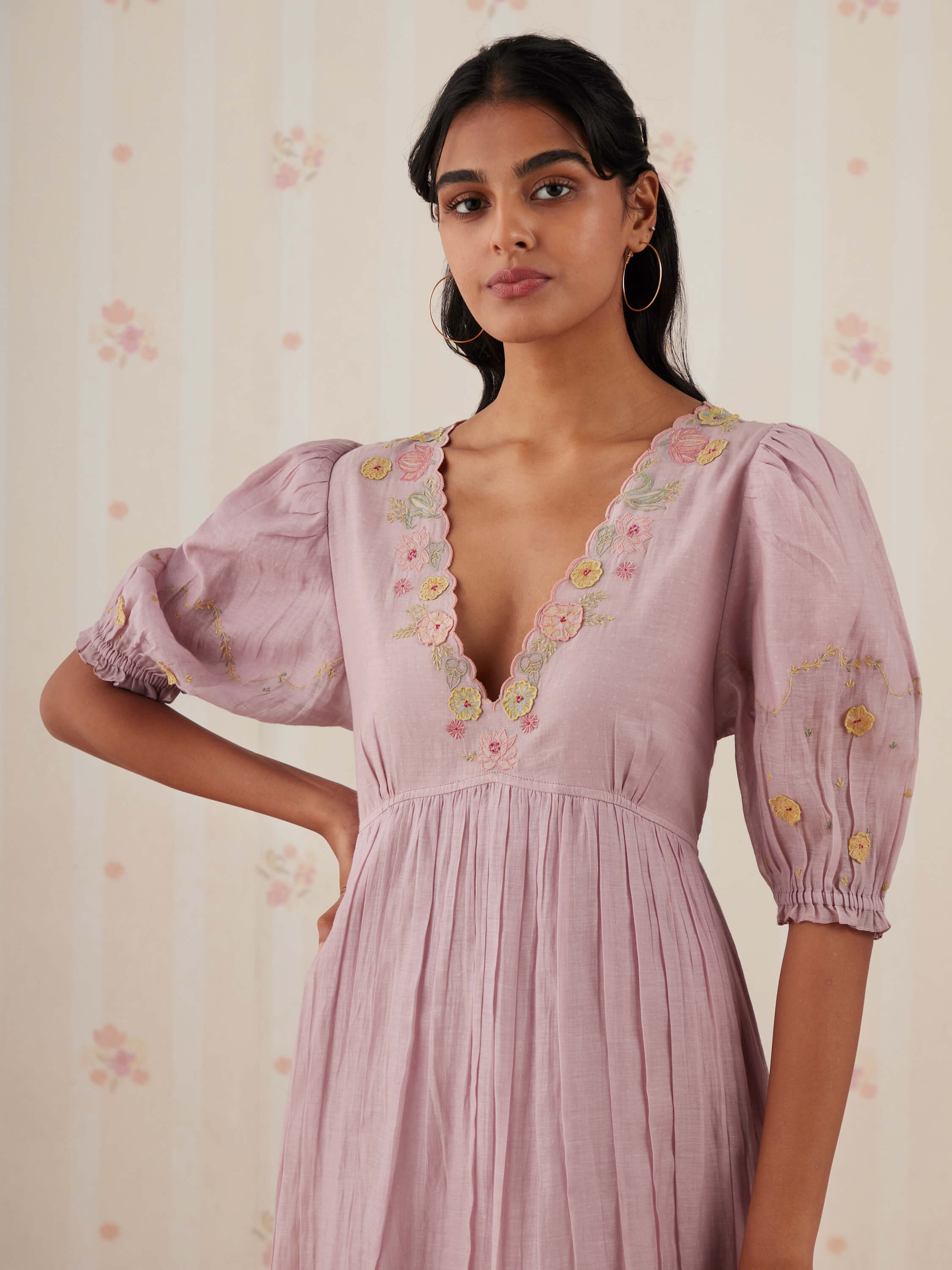 Lilac Marble Maxi Dress - Image 7