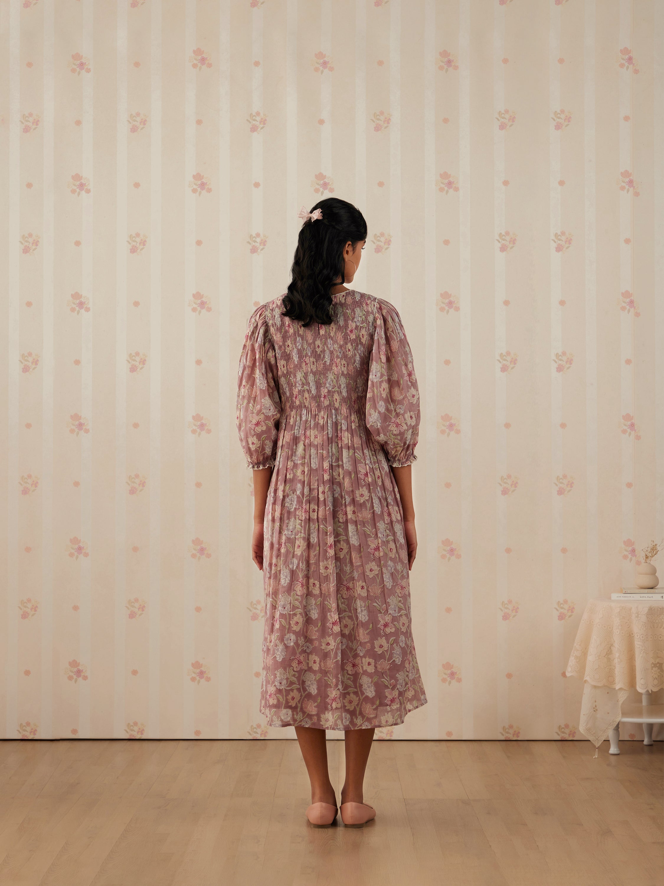 Plum Smock Midi Dress - Image 5