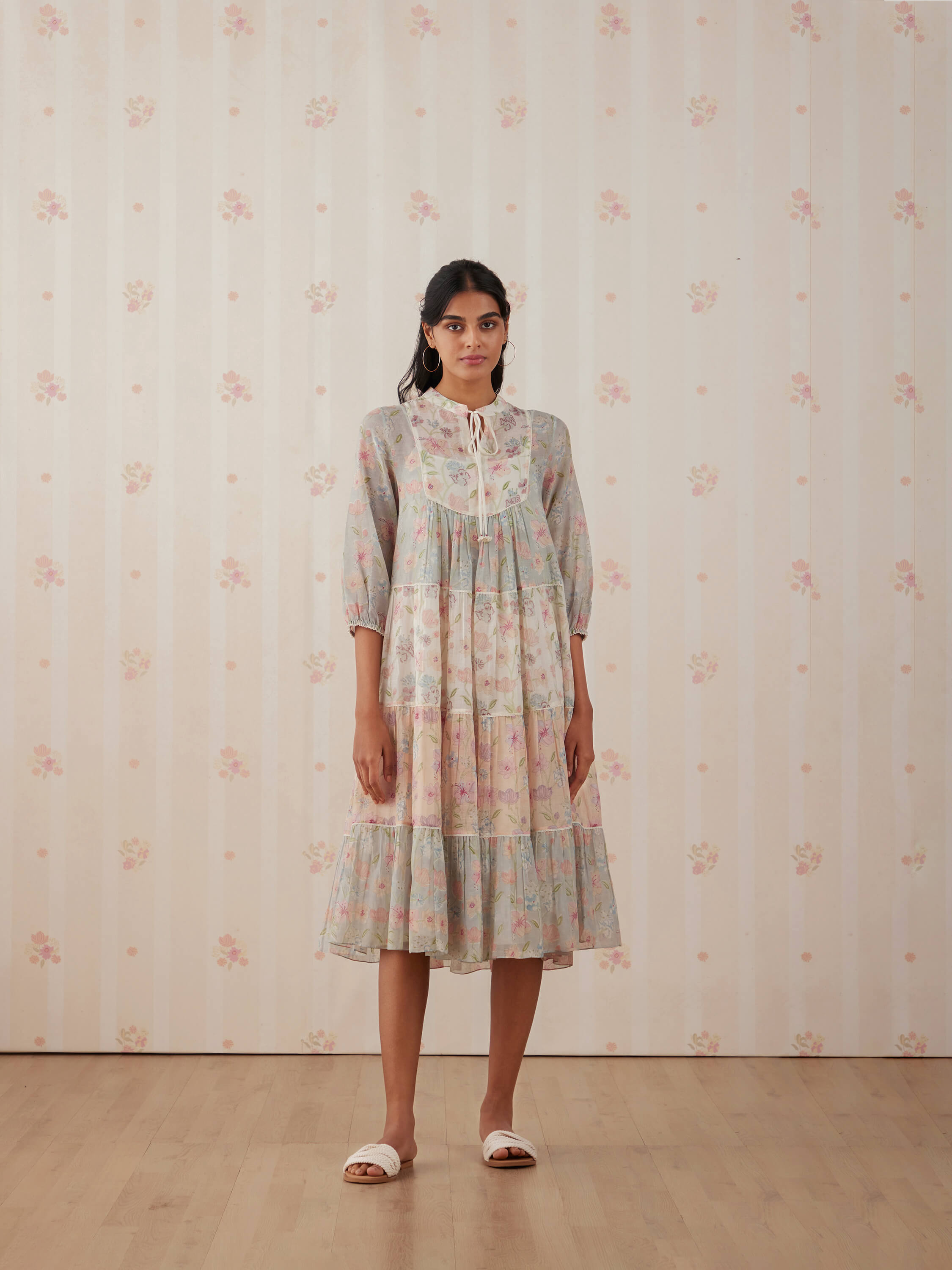 Ocean Garden Tiered Dress - Image 3