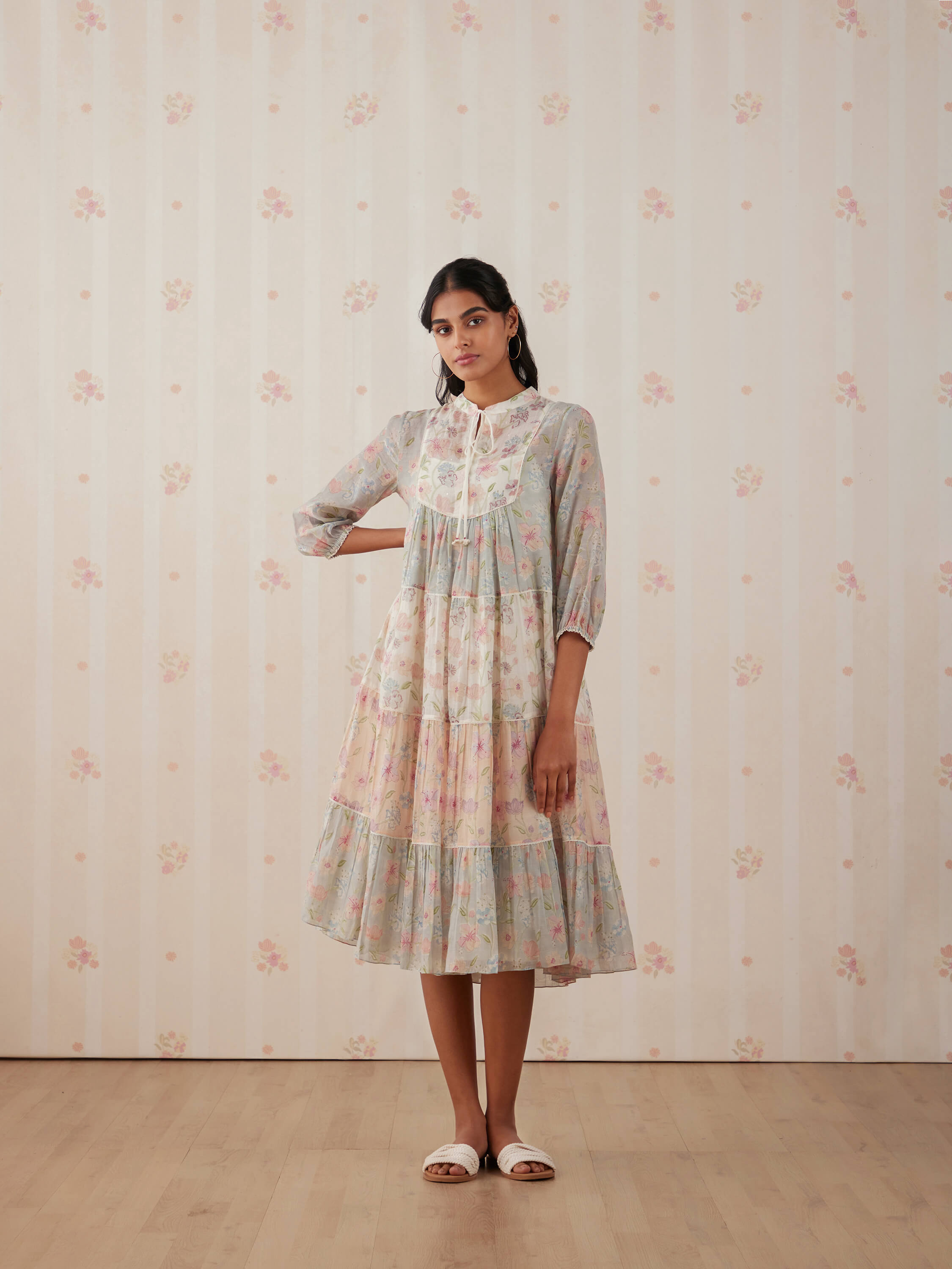 Ocean Garden Tiered Dress - Image 2