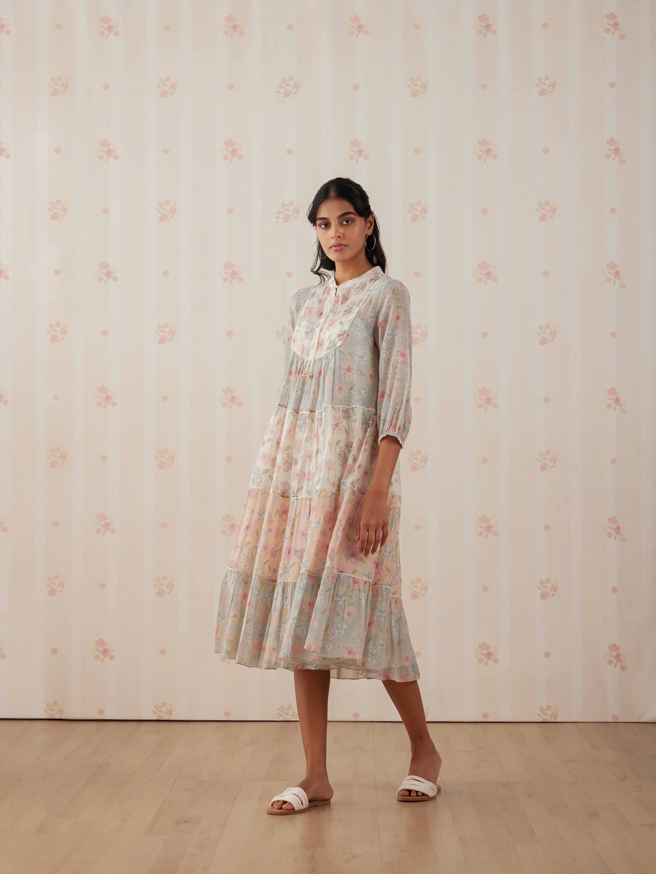 Ocean Garden Tiered Dress - Image 4