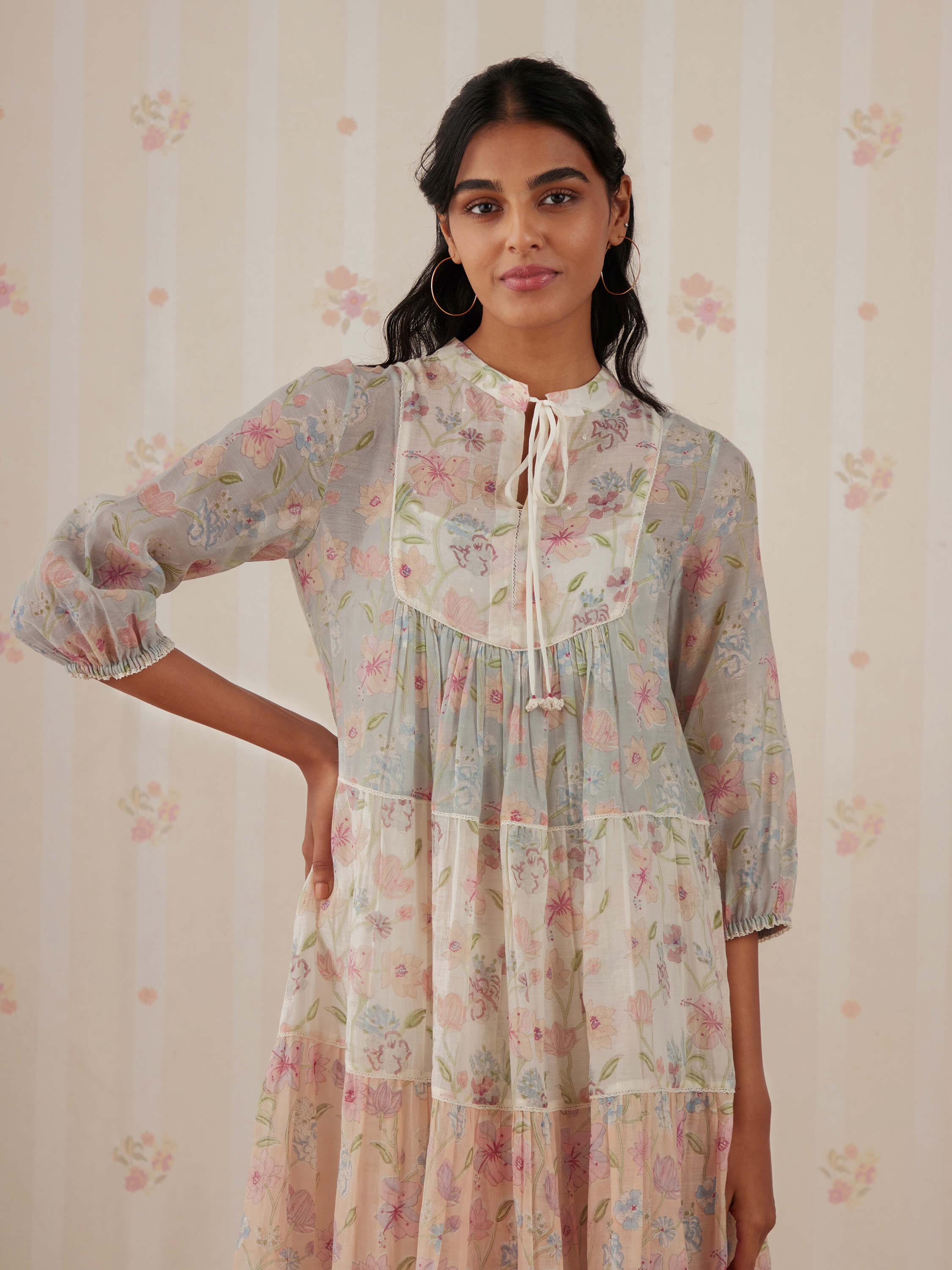 Ocean Garden Tiered Dress - Image 7