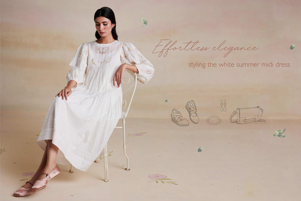 Effortless Styling the White Summer Midi Dress - Buna Studio