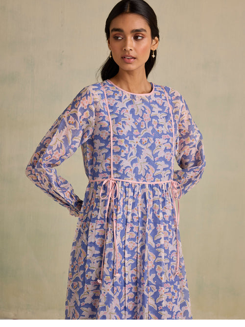 Iris Dress Blurred Bouquet Chiffon - MISA