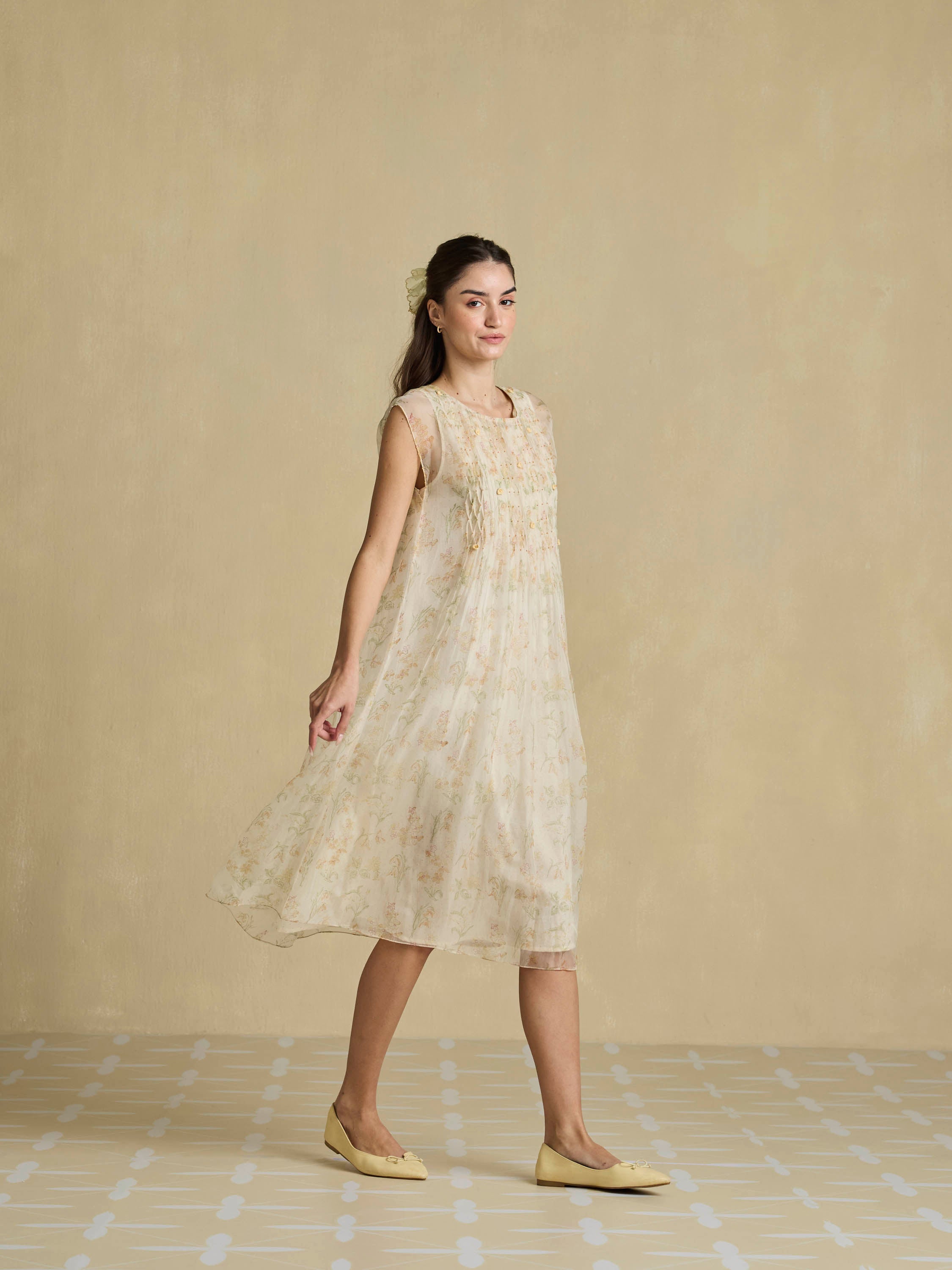 The Organza Pause Midi Dress