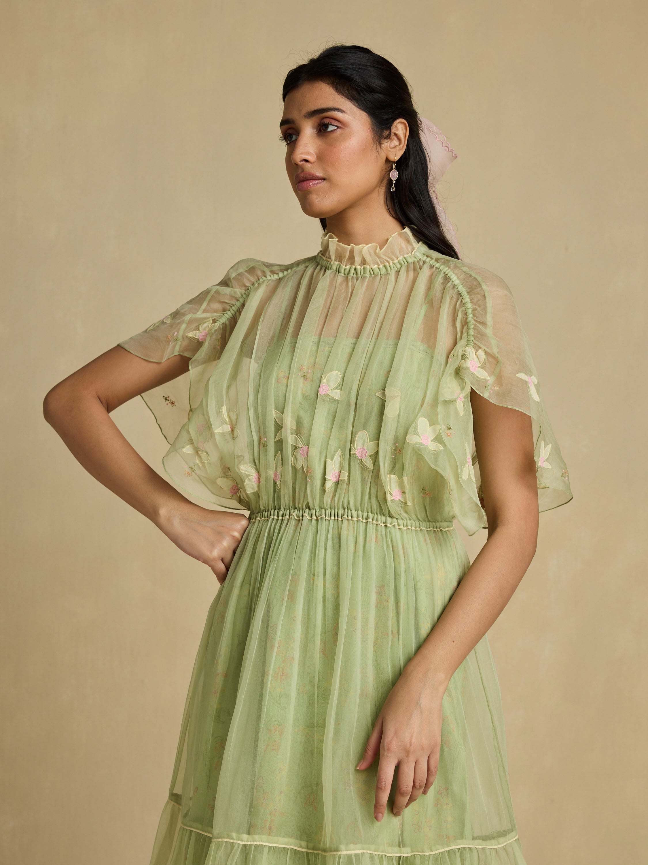 Matinee Flowers Maxi Dress