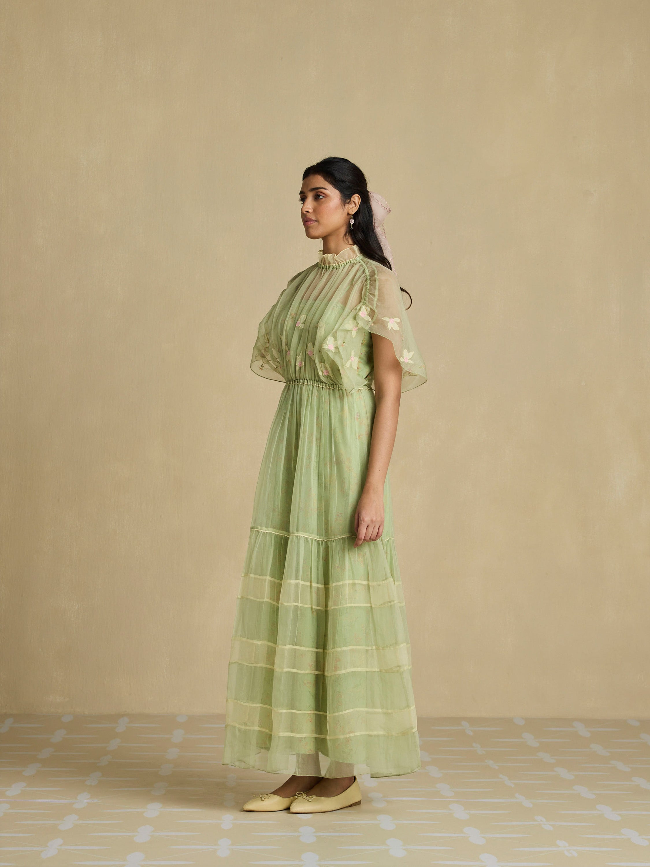 Matinee Flowers Maxi Dress