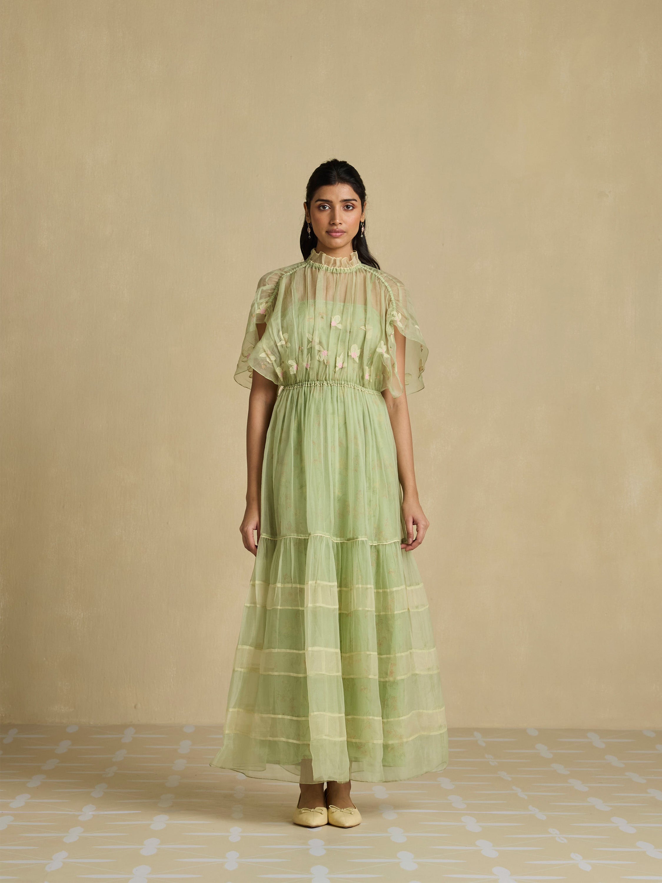 Matinee Flowers Maxi Dress