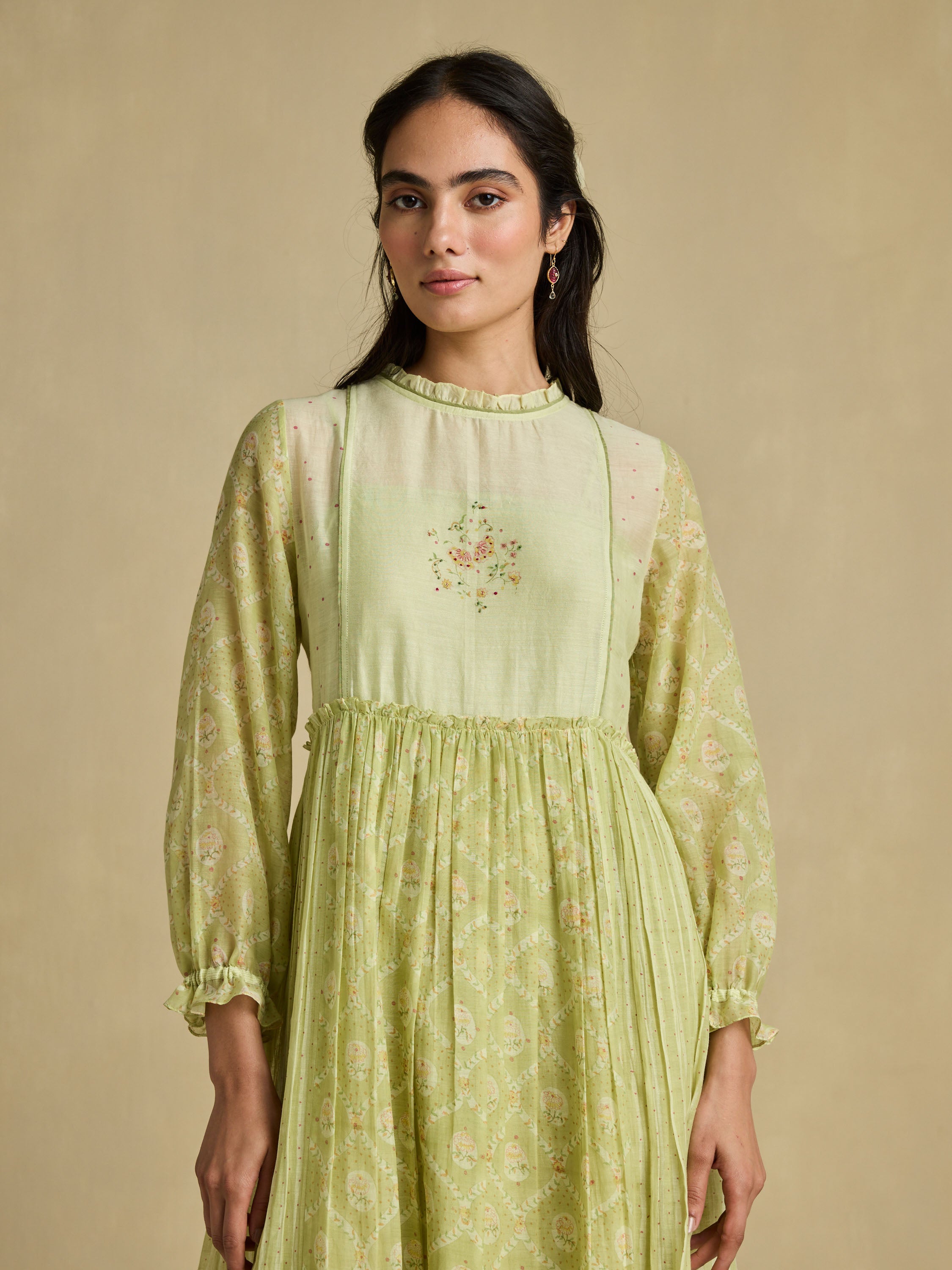 Fern Trellis Midi Dress