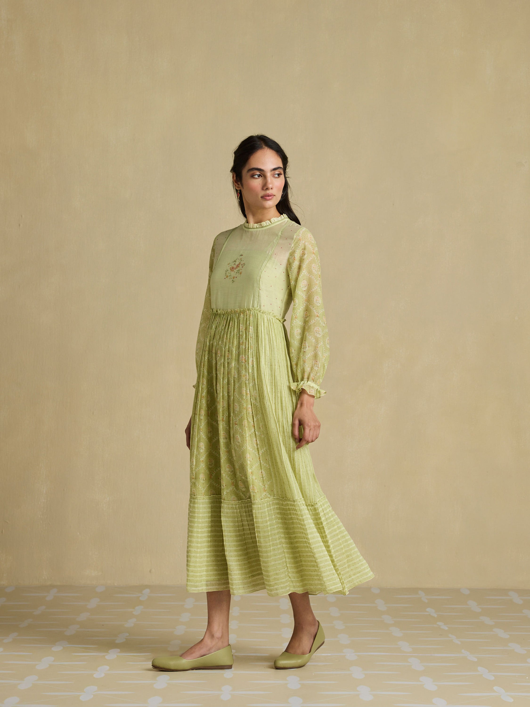 Fern Trellis Midi Dress