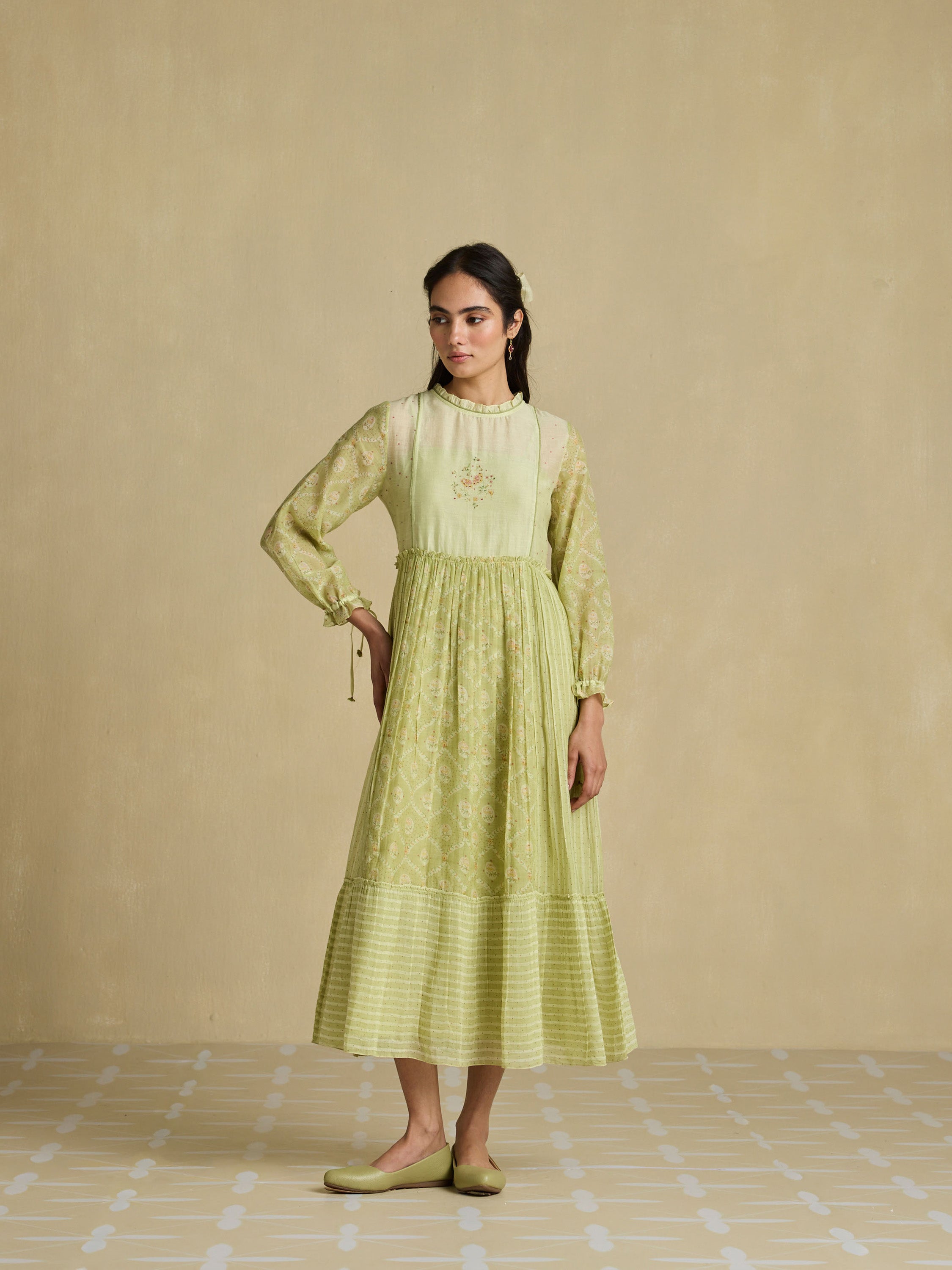 Fern Trellis Midi Dress