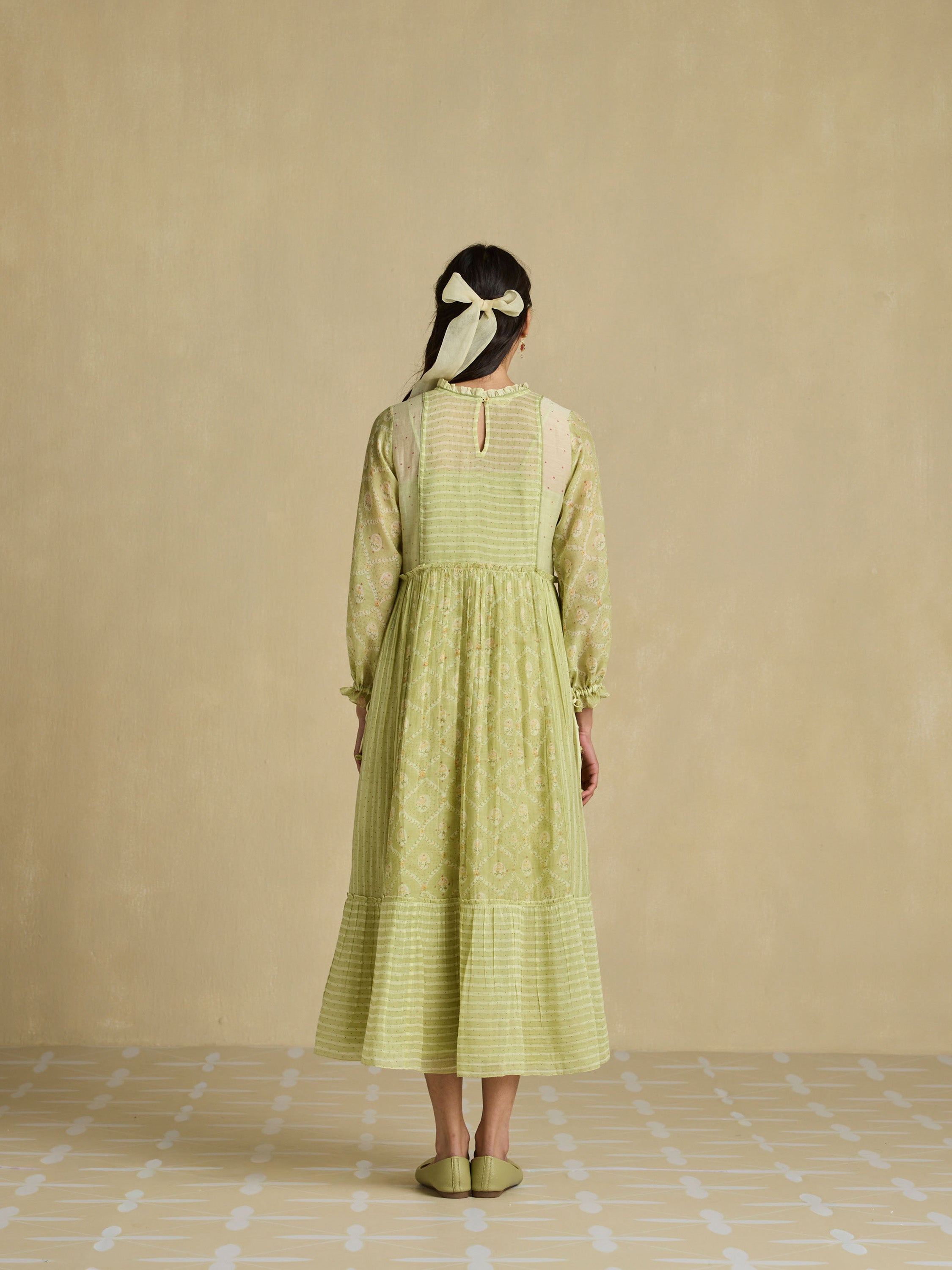 Fern Trellis Midi Dress