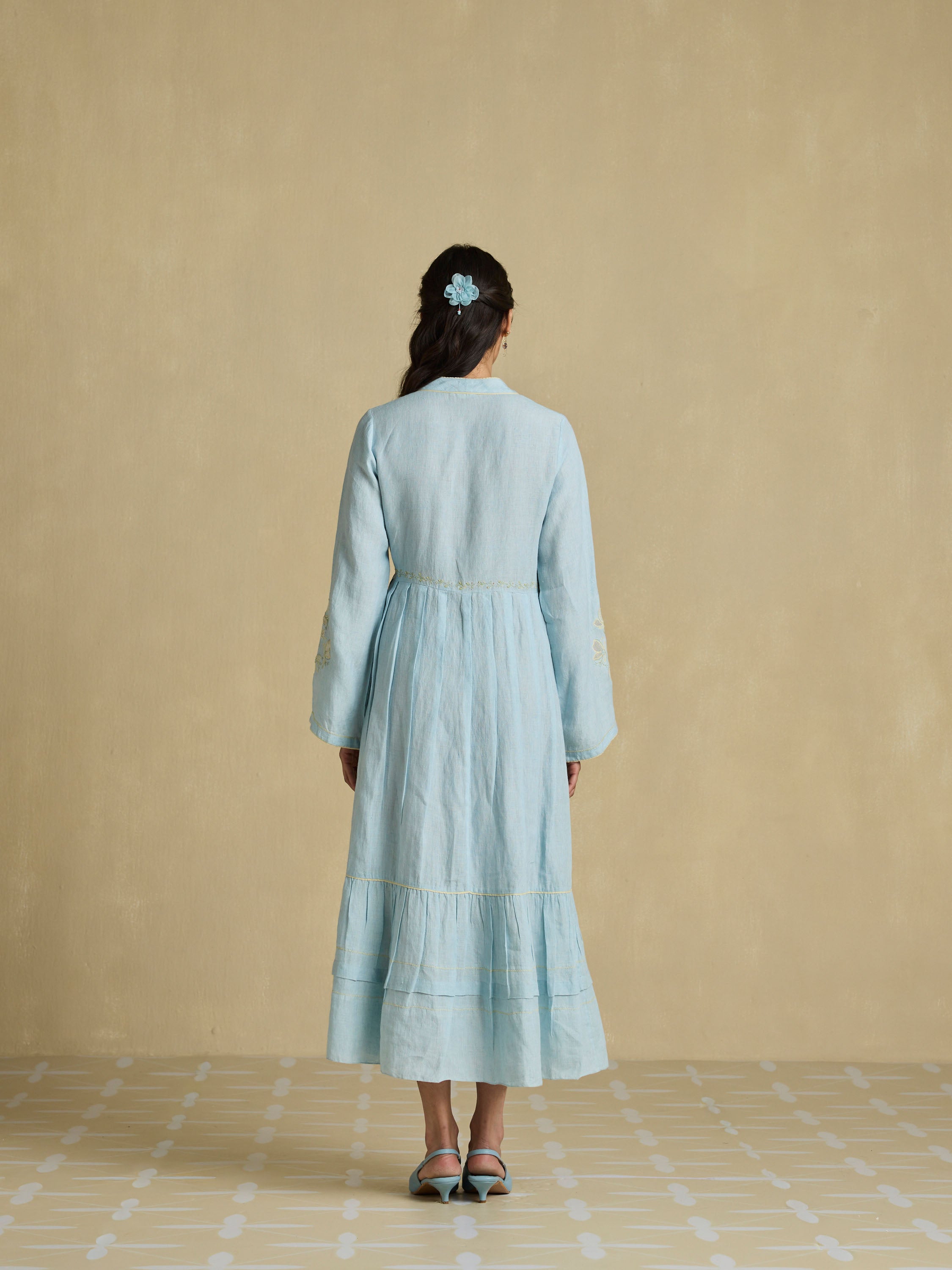 Lived-in Linen Wrap Dress