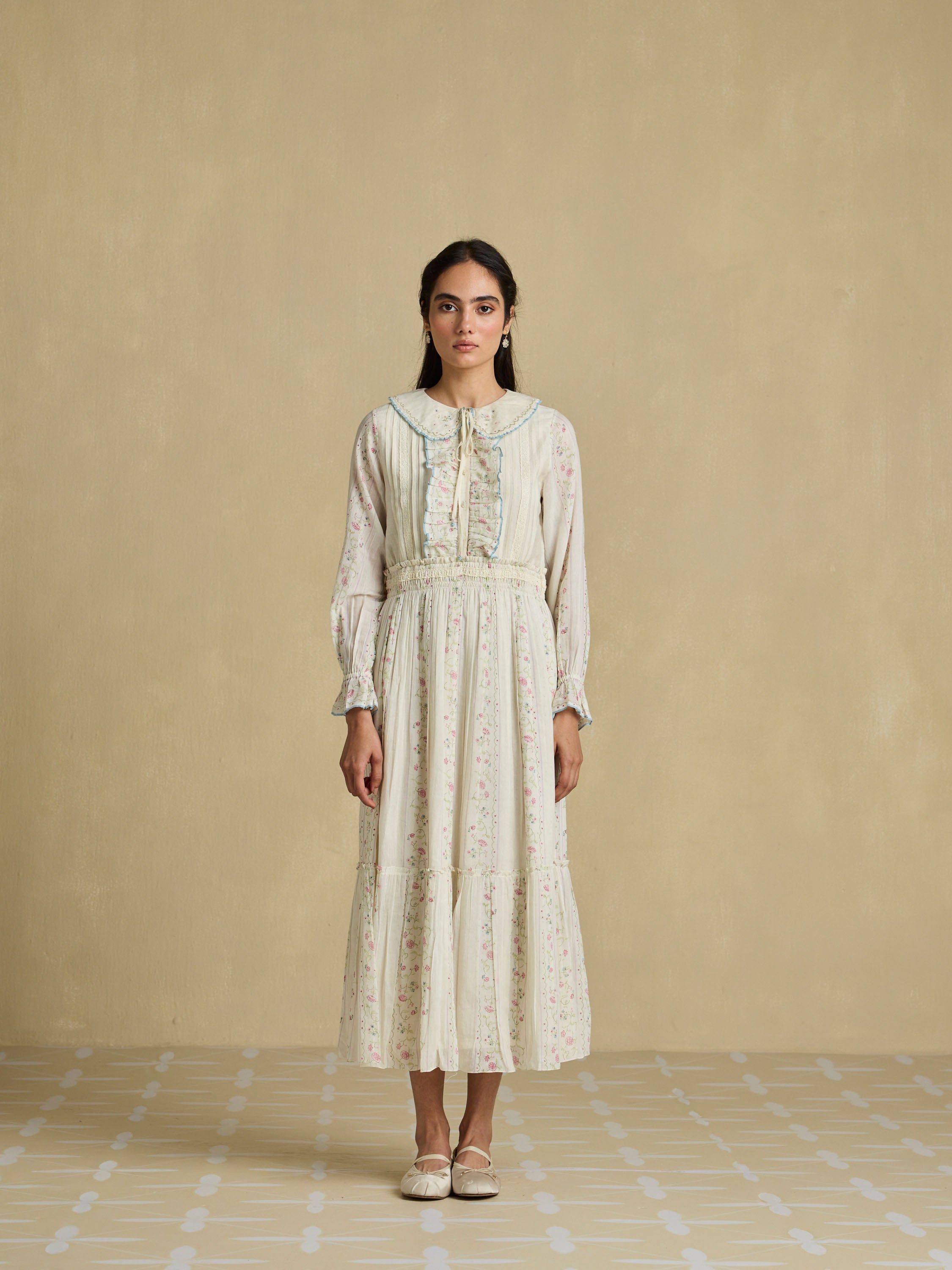 Field Notes Silk Ruffle Dress