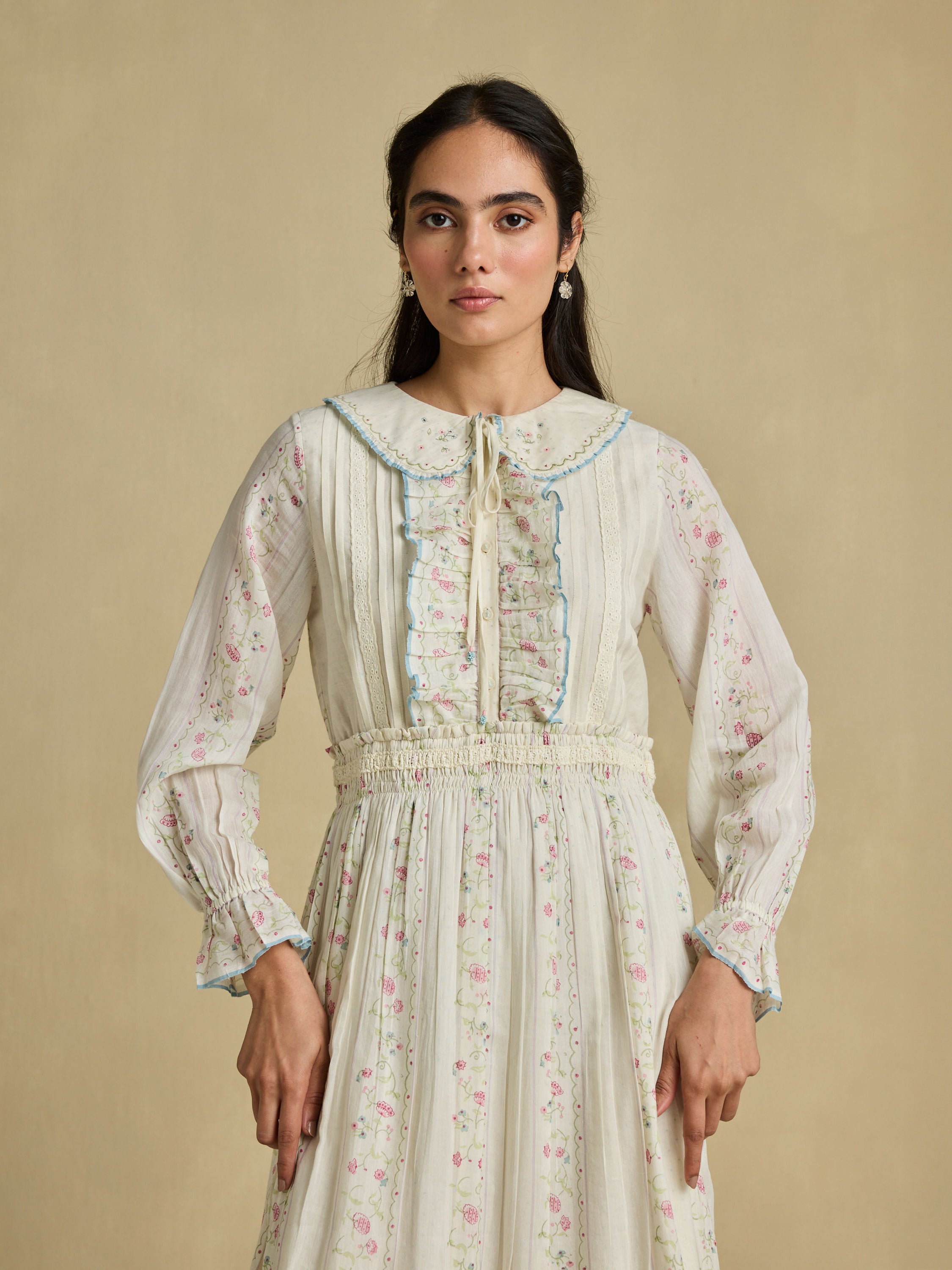 Field Notes Silk Ruffle Dress