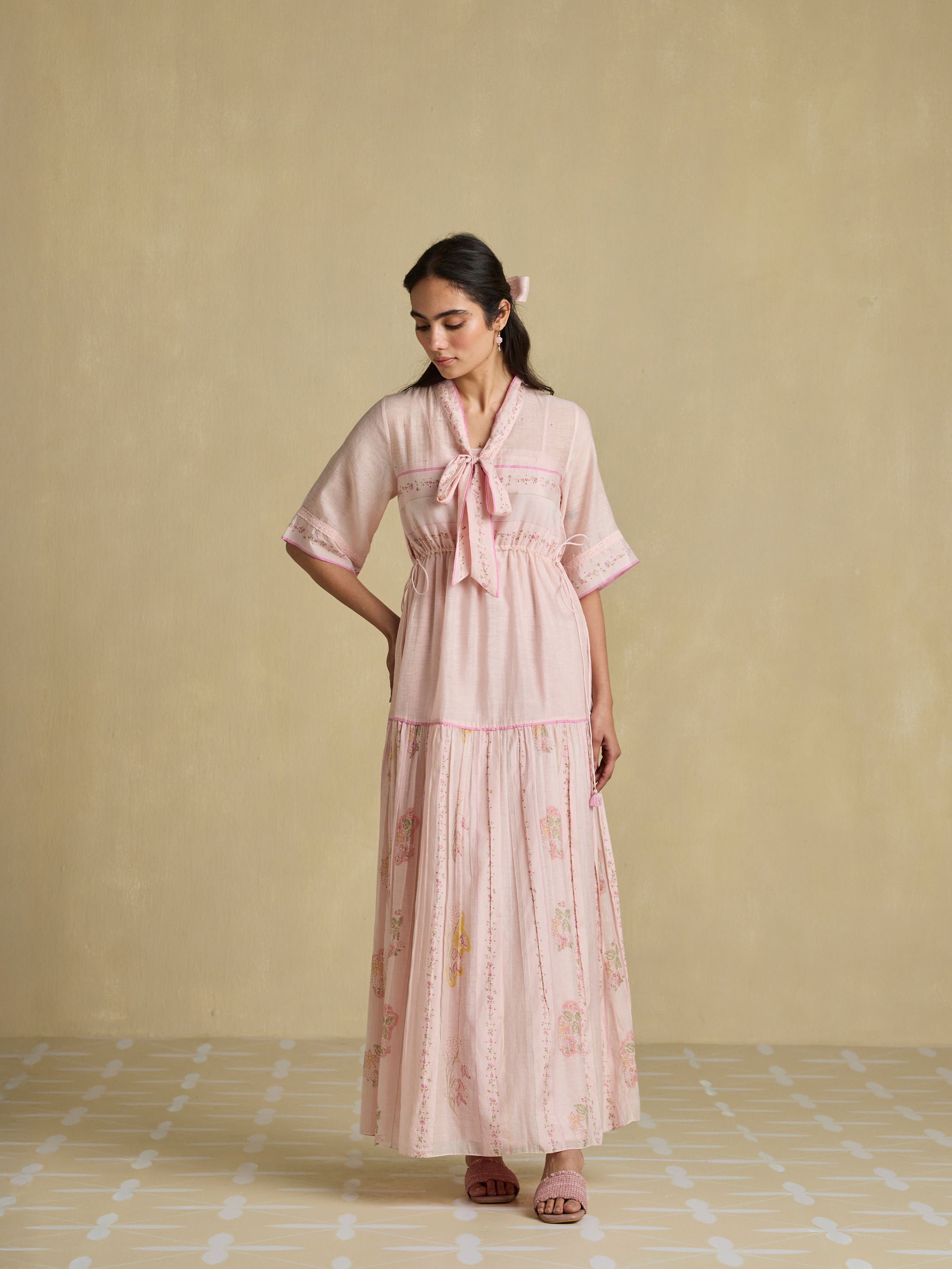 Soft Peony Maxi Dress