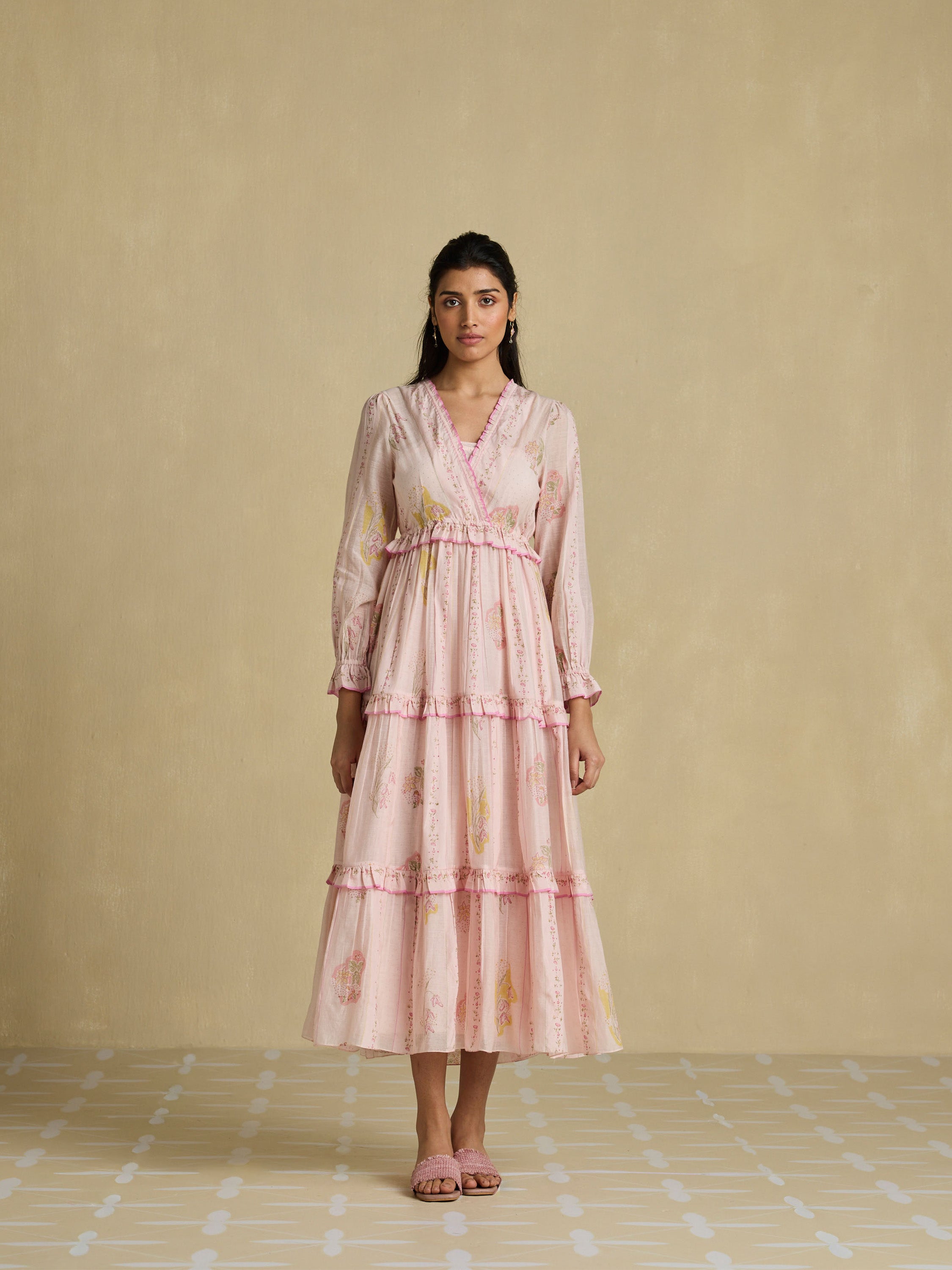 Tiered Tales Wrap Dress