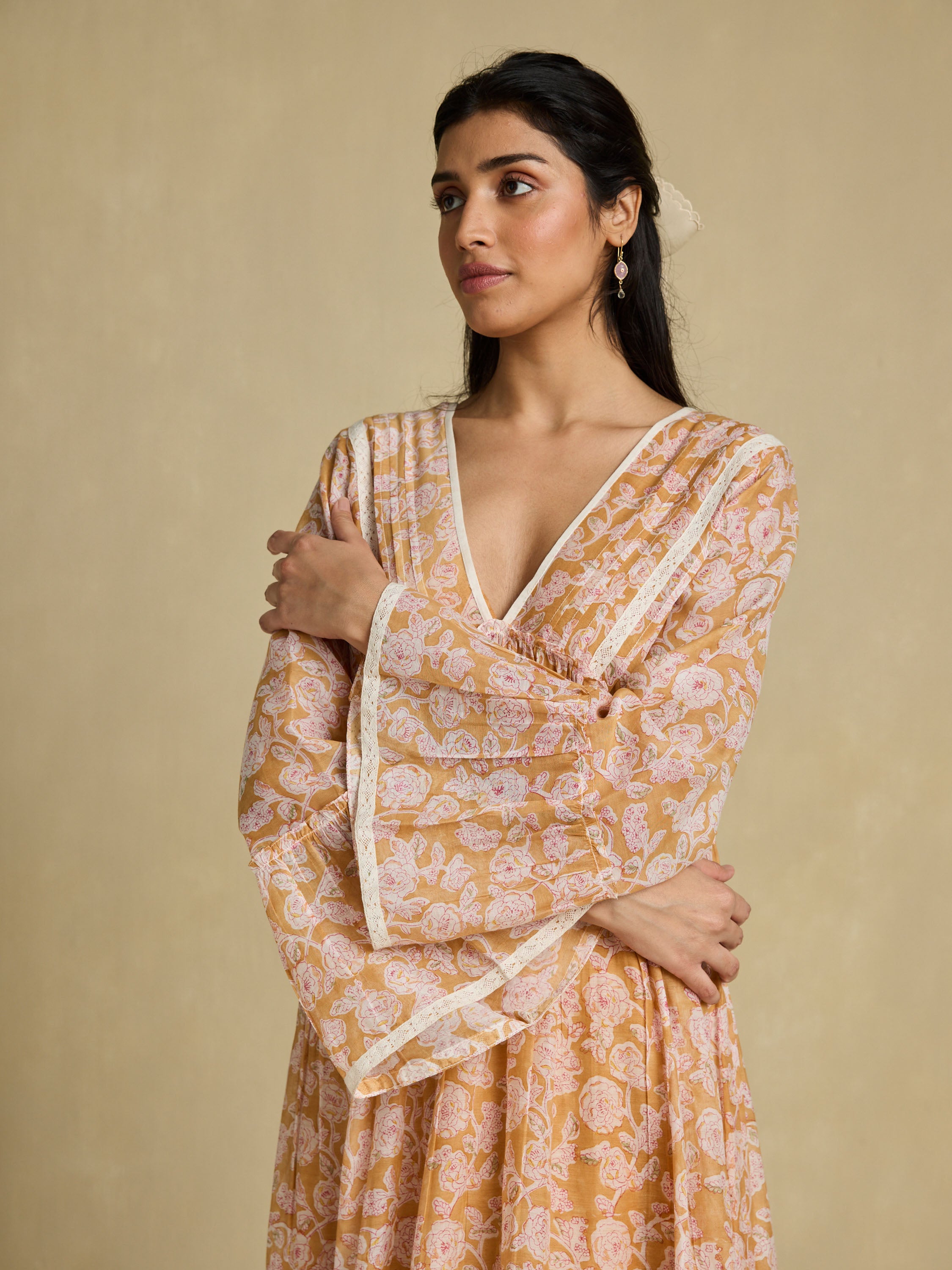 Apricot Reverie Maxi Dress