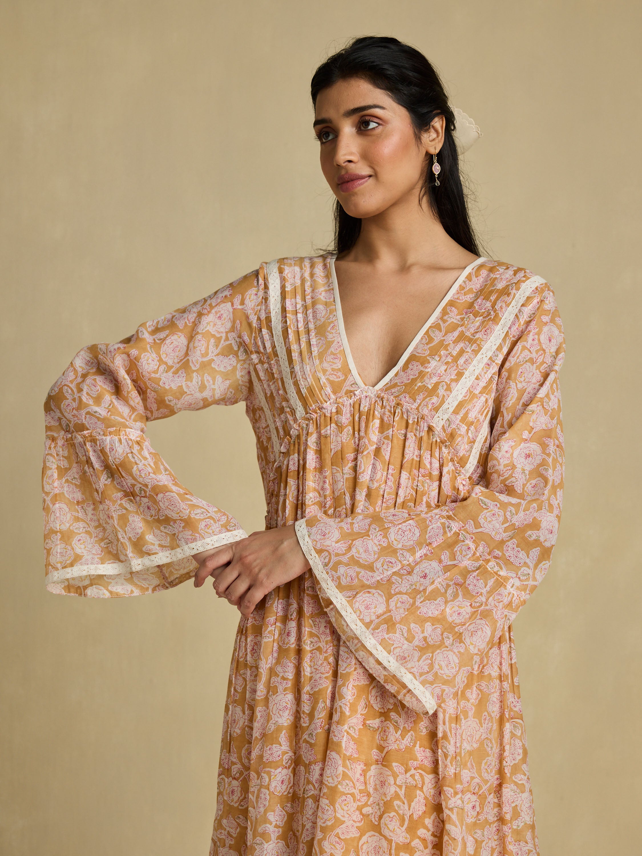 Apricot Reverie Maxi Dress