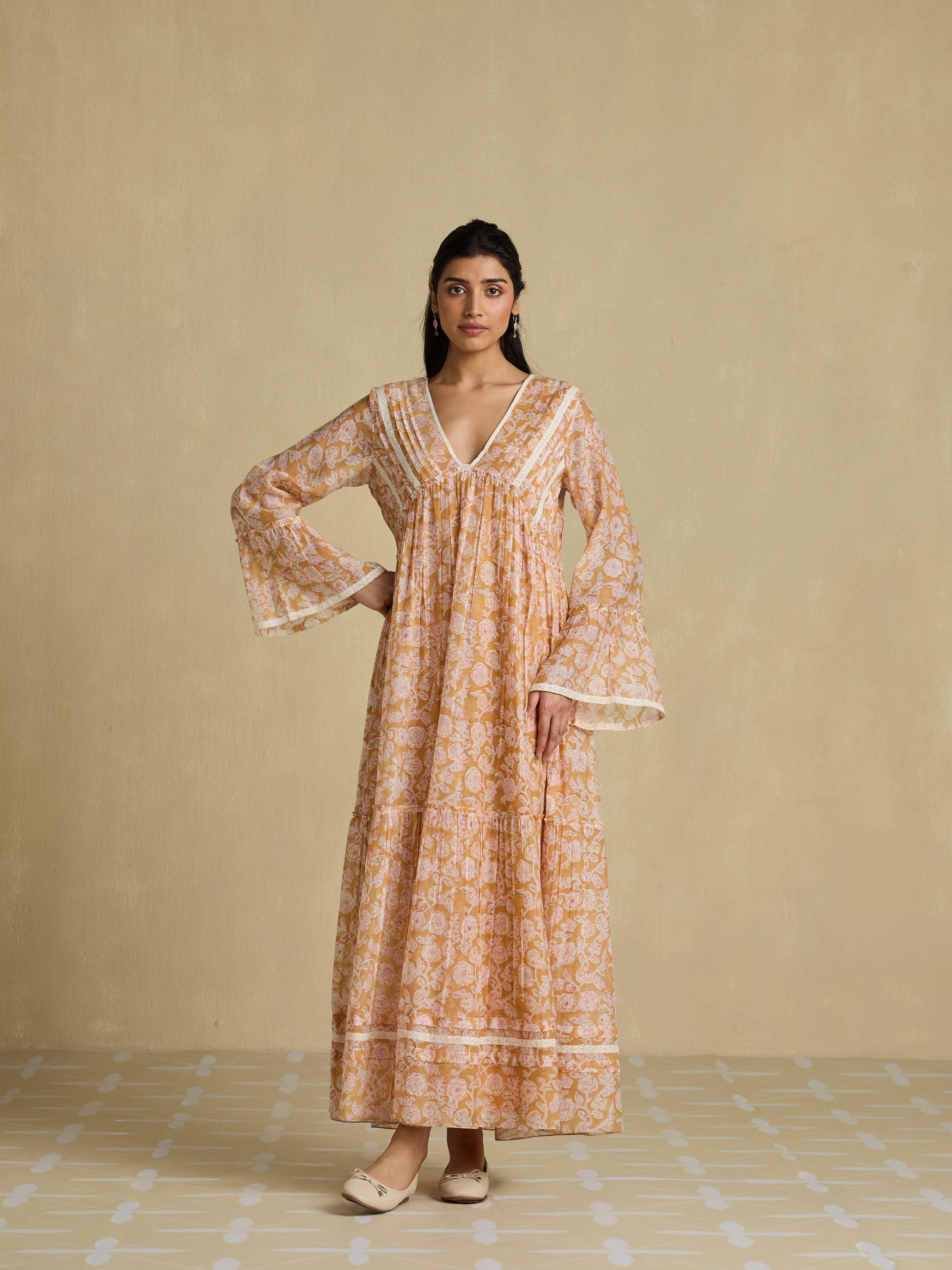 Apricot Reverie Maxi Dress