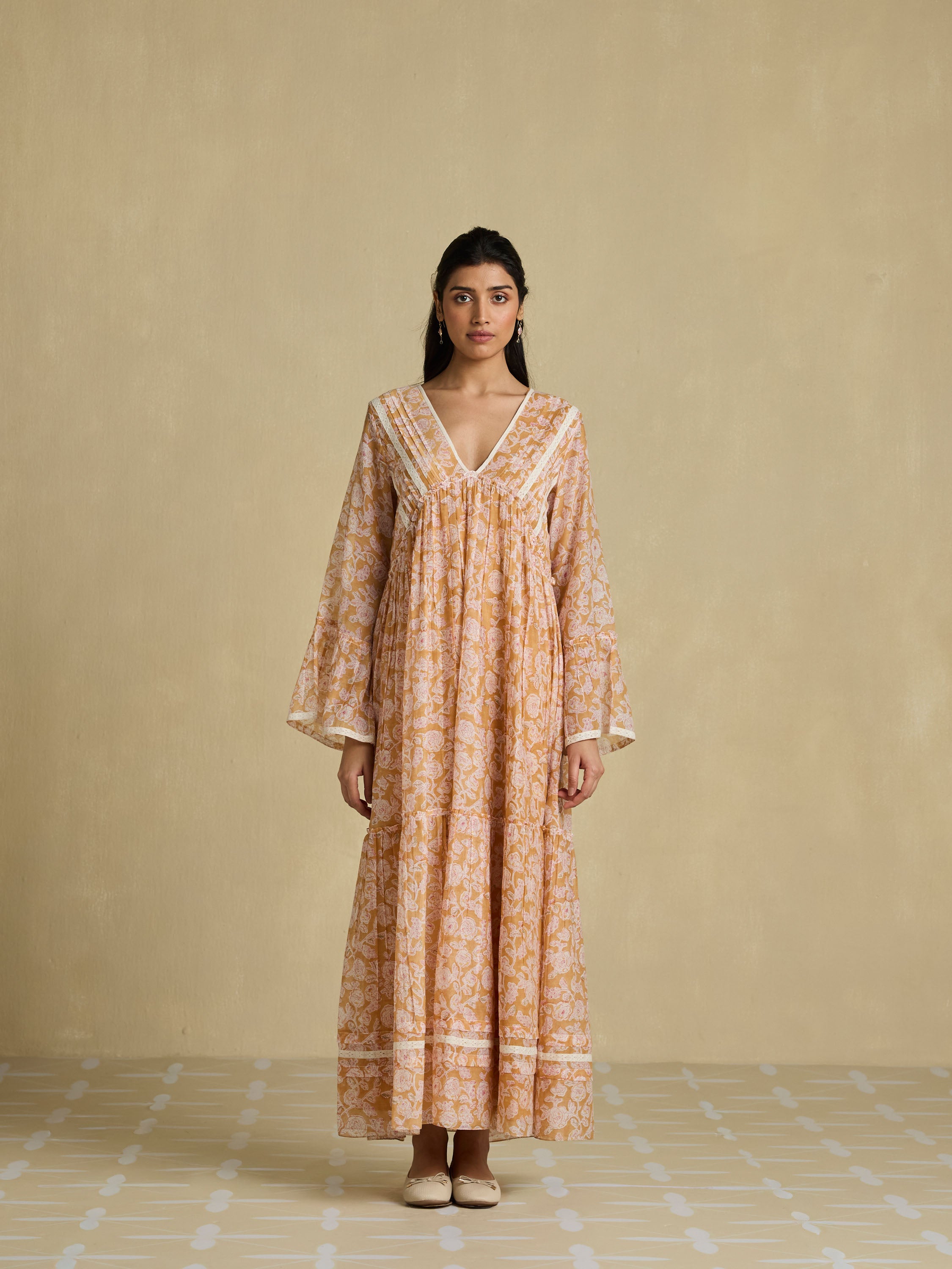 Apricot Reverie Maxi Dress
