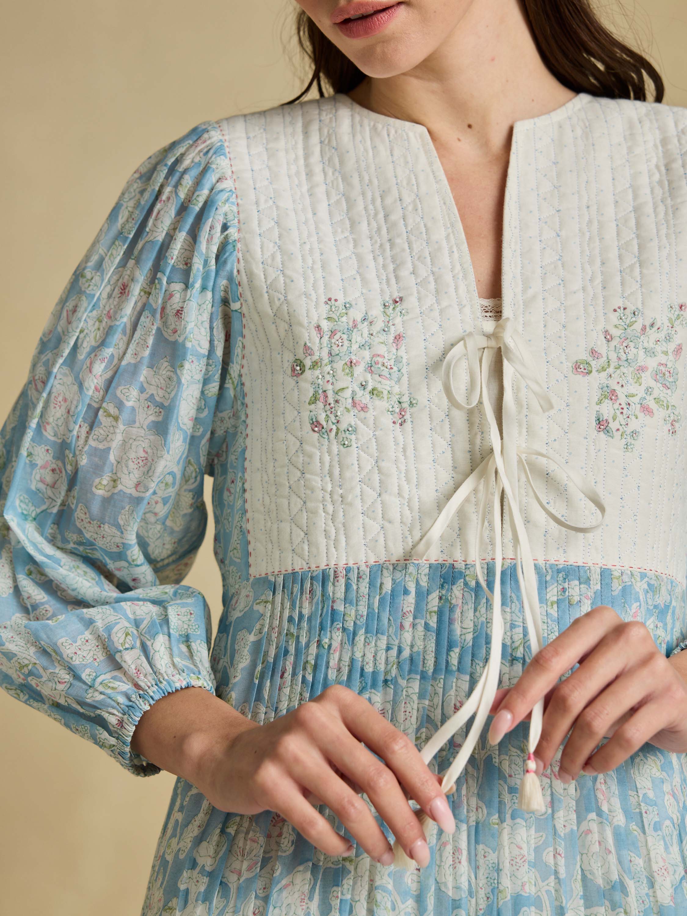 Azure Sky Quilted Dress