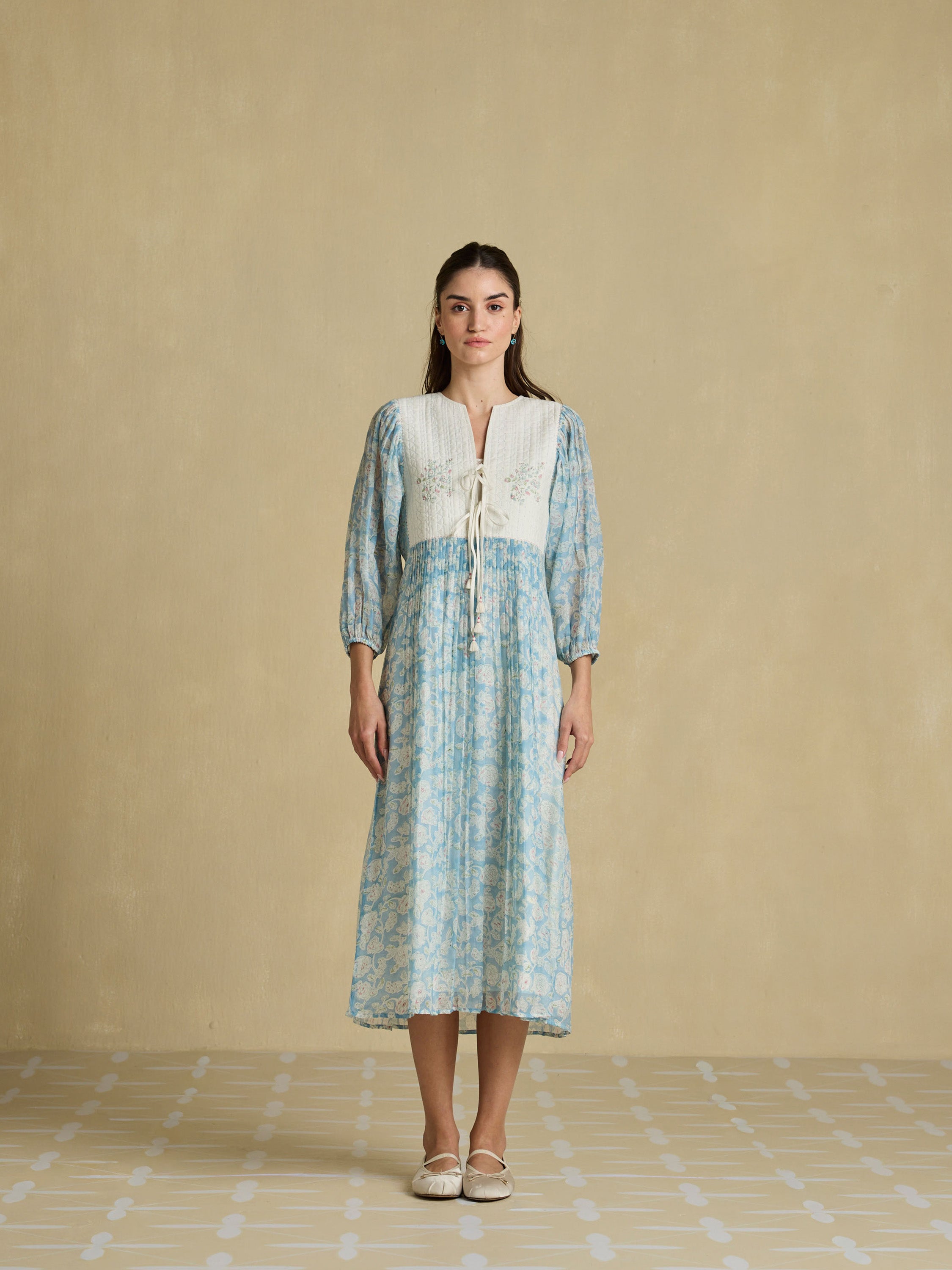 Azure Sky Quilted Dress