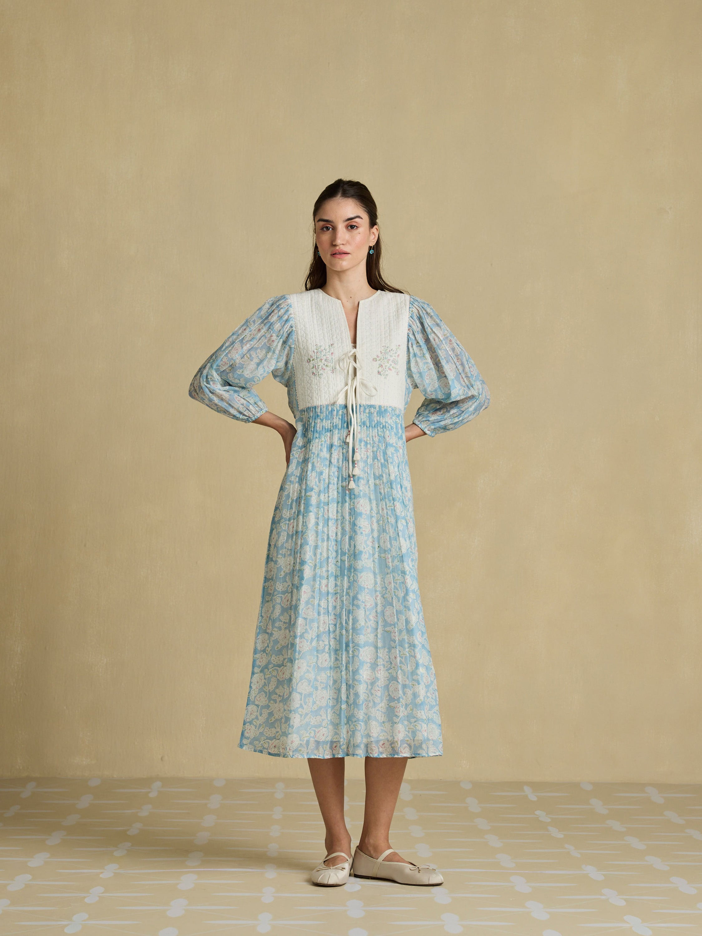 Azure Sky Quilted Dress