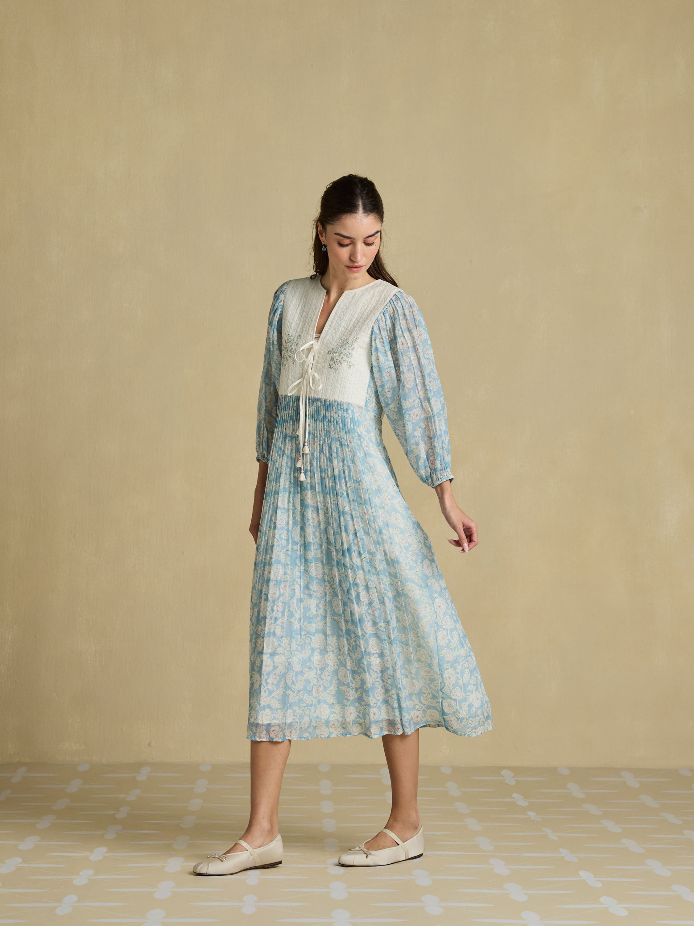 Azure Sky Quilted Dress