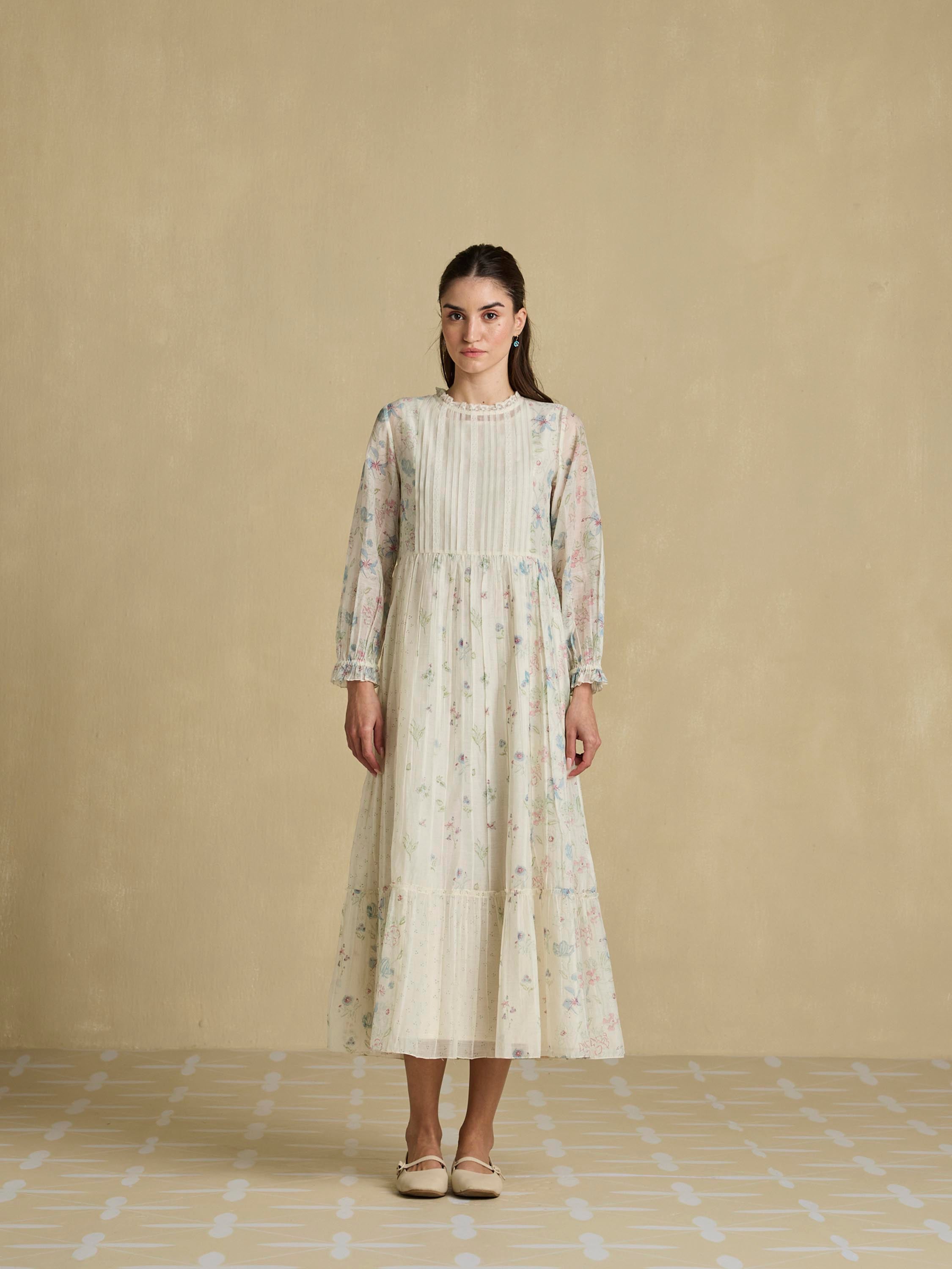 Tranquil Lace Midi Dress