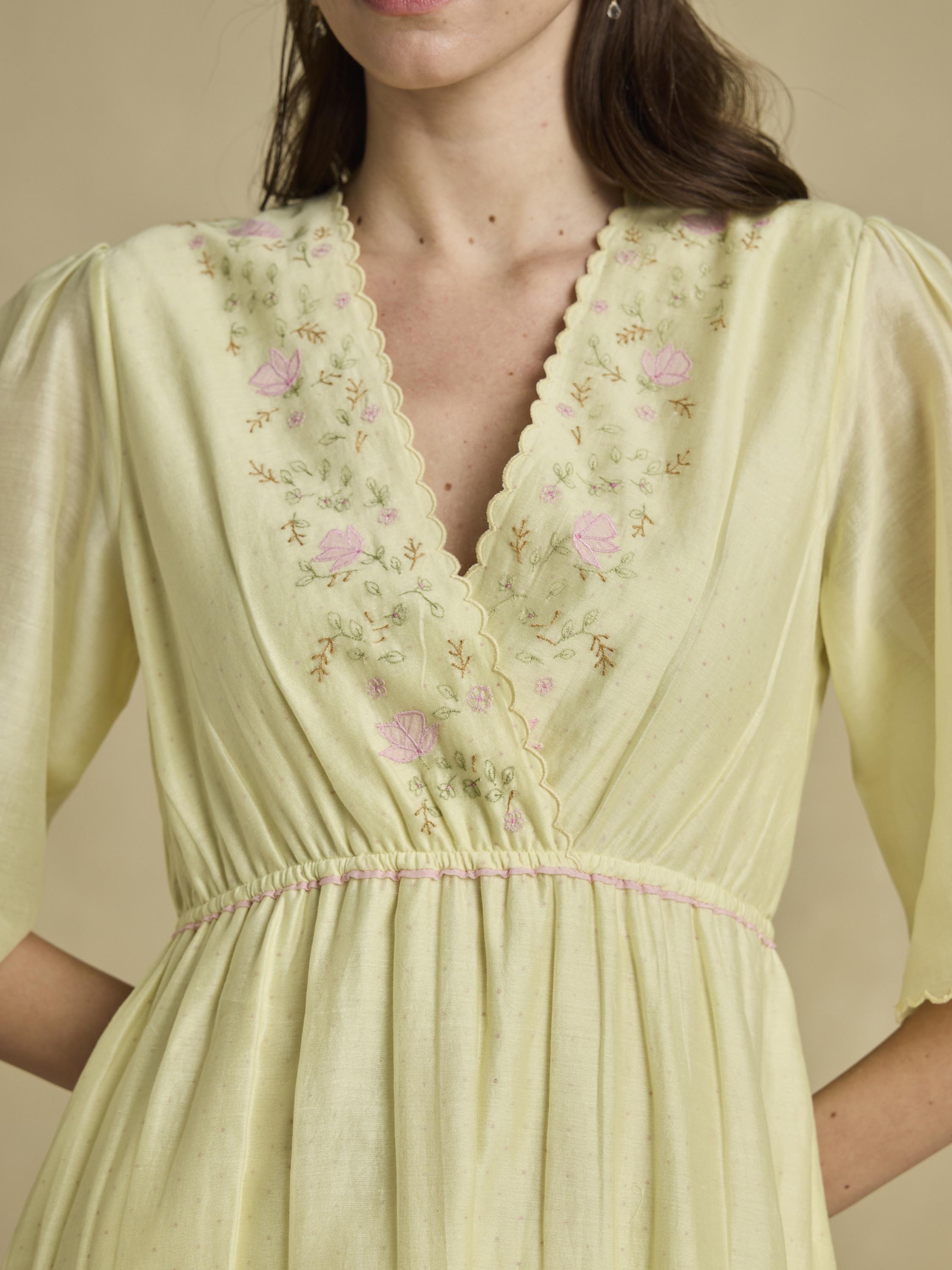 Golden Path Wrap Dress