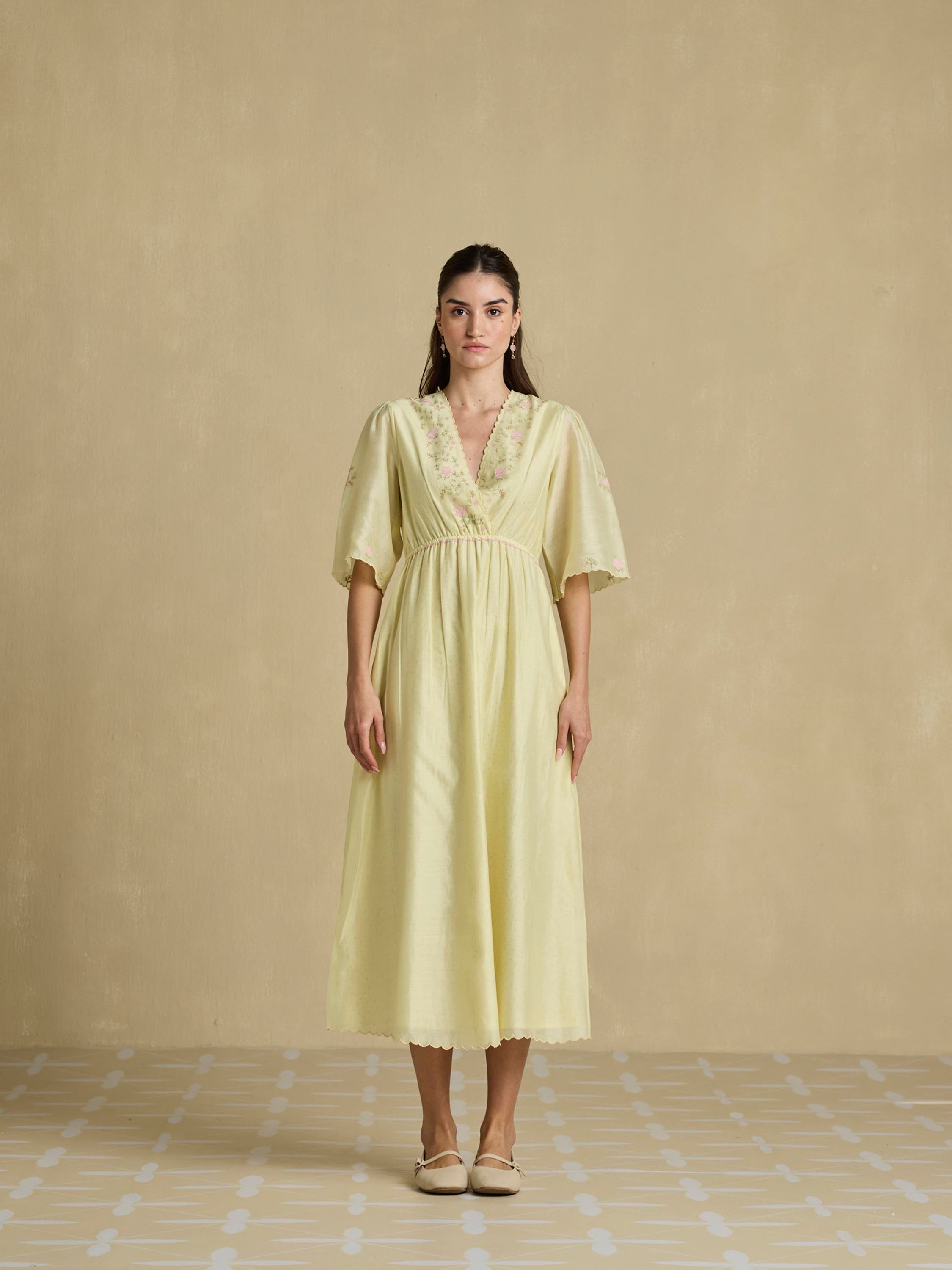 Golden Path Wrap Dress