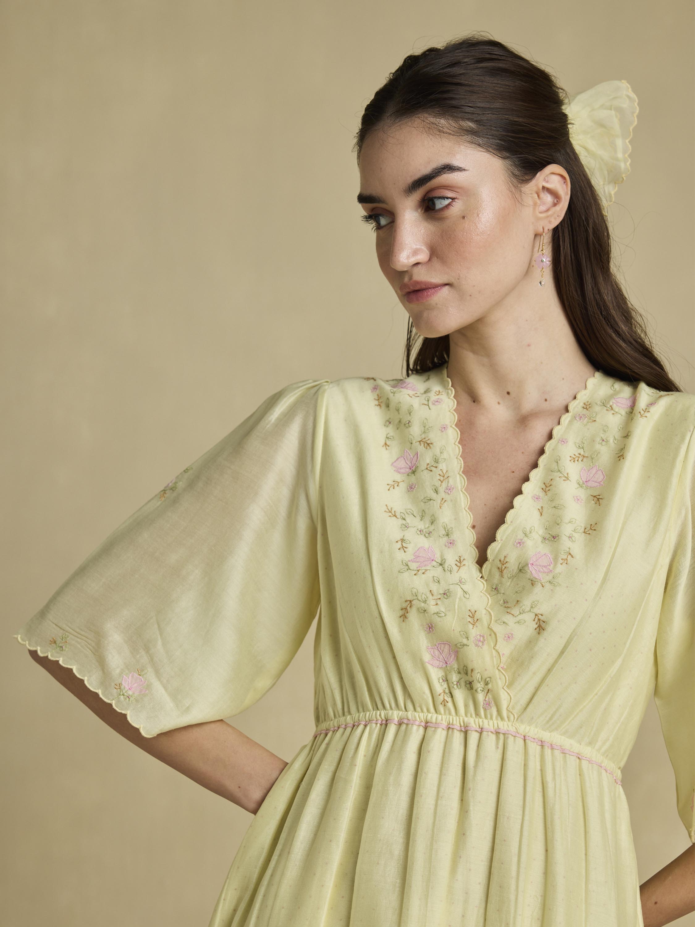 Golden Path Wrap Dress