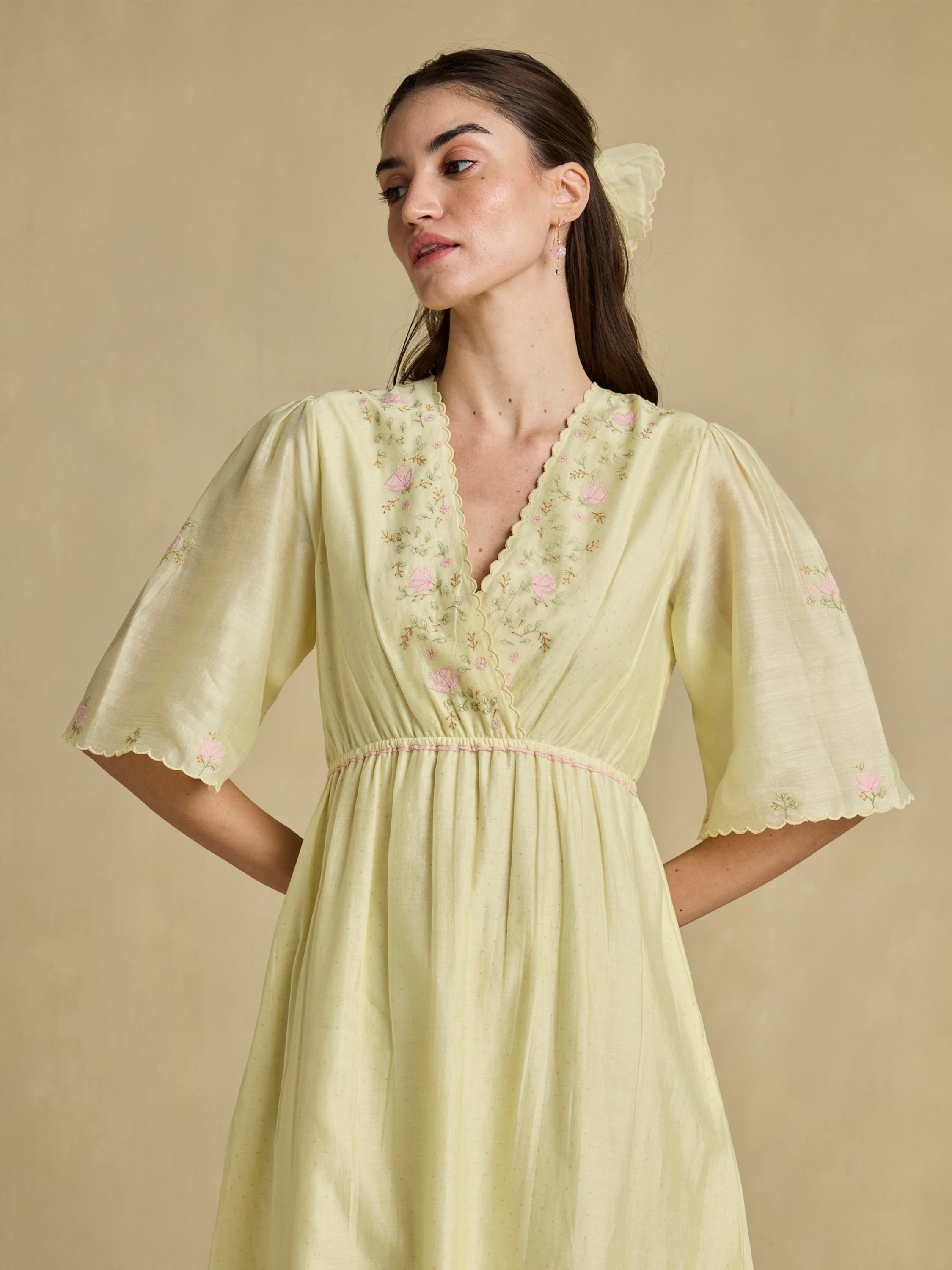 Golden Path Wrap Dress