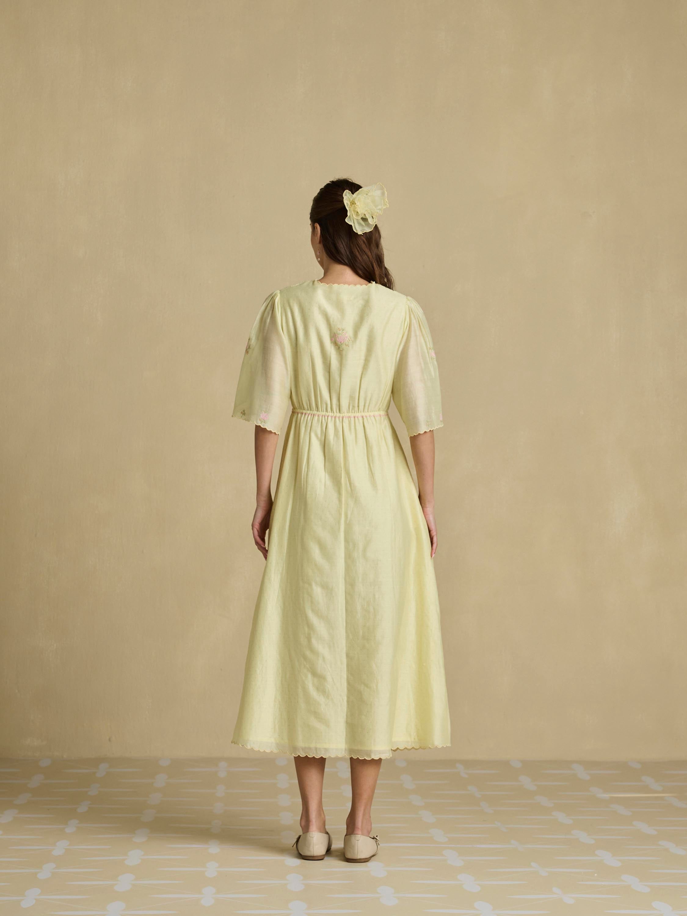 Golden Path Wrap Dress