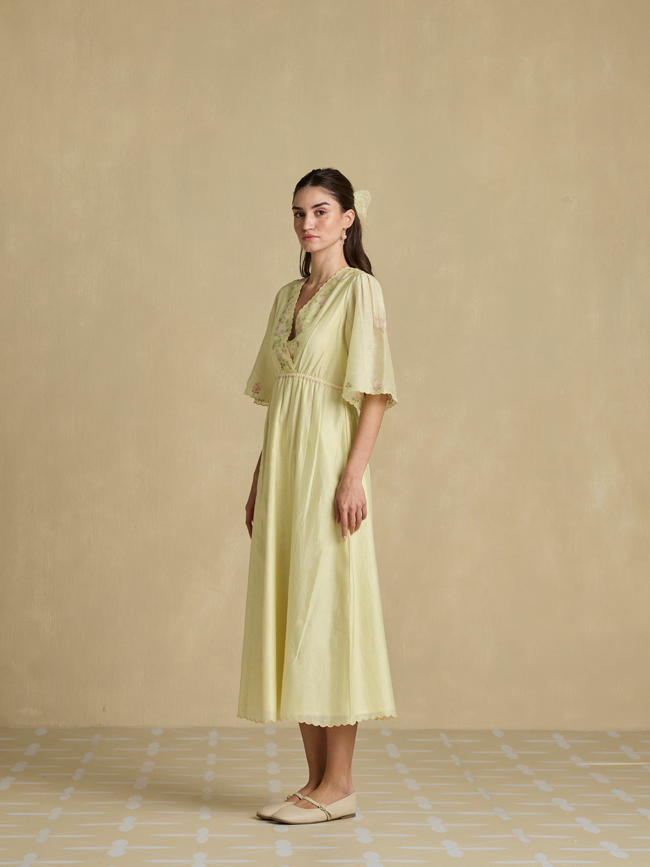 Golden Path Wrap Dress