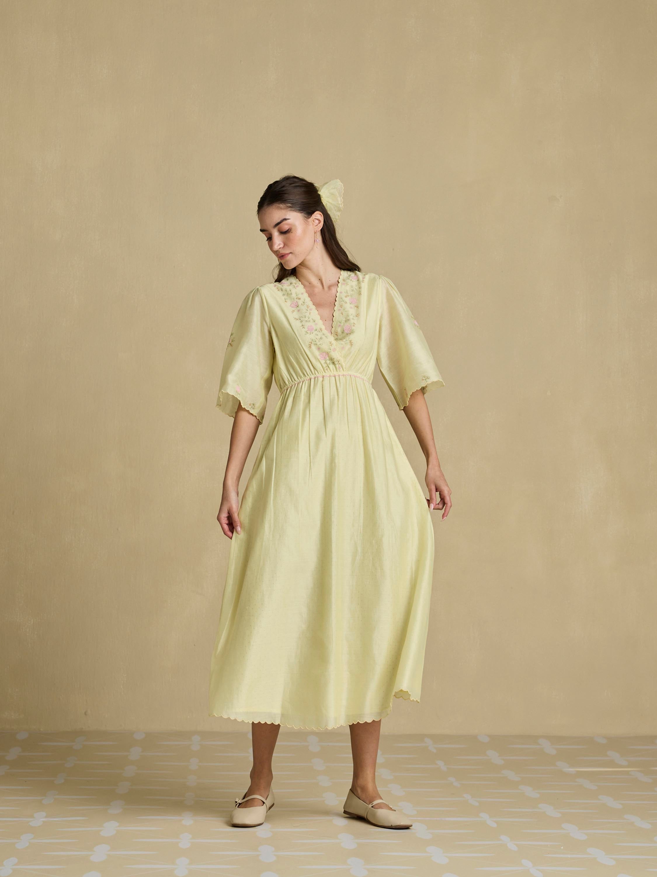 Golden Path Wrap Dress