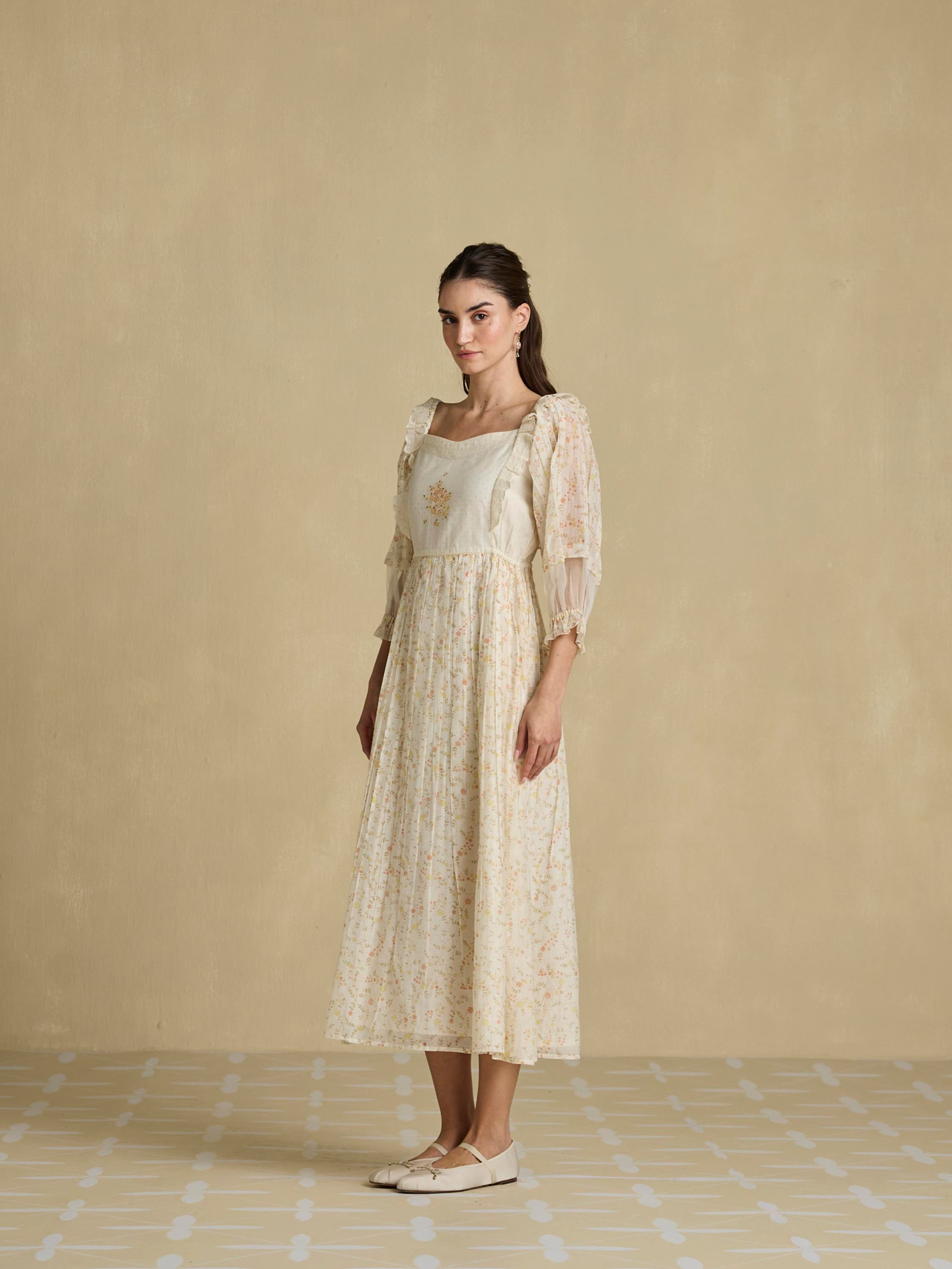 Gentle Awakening Ruffle Dress