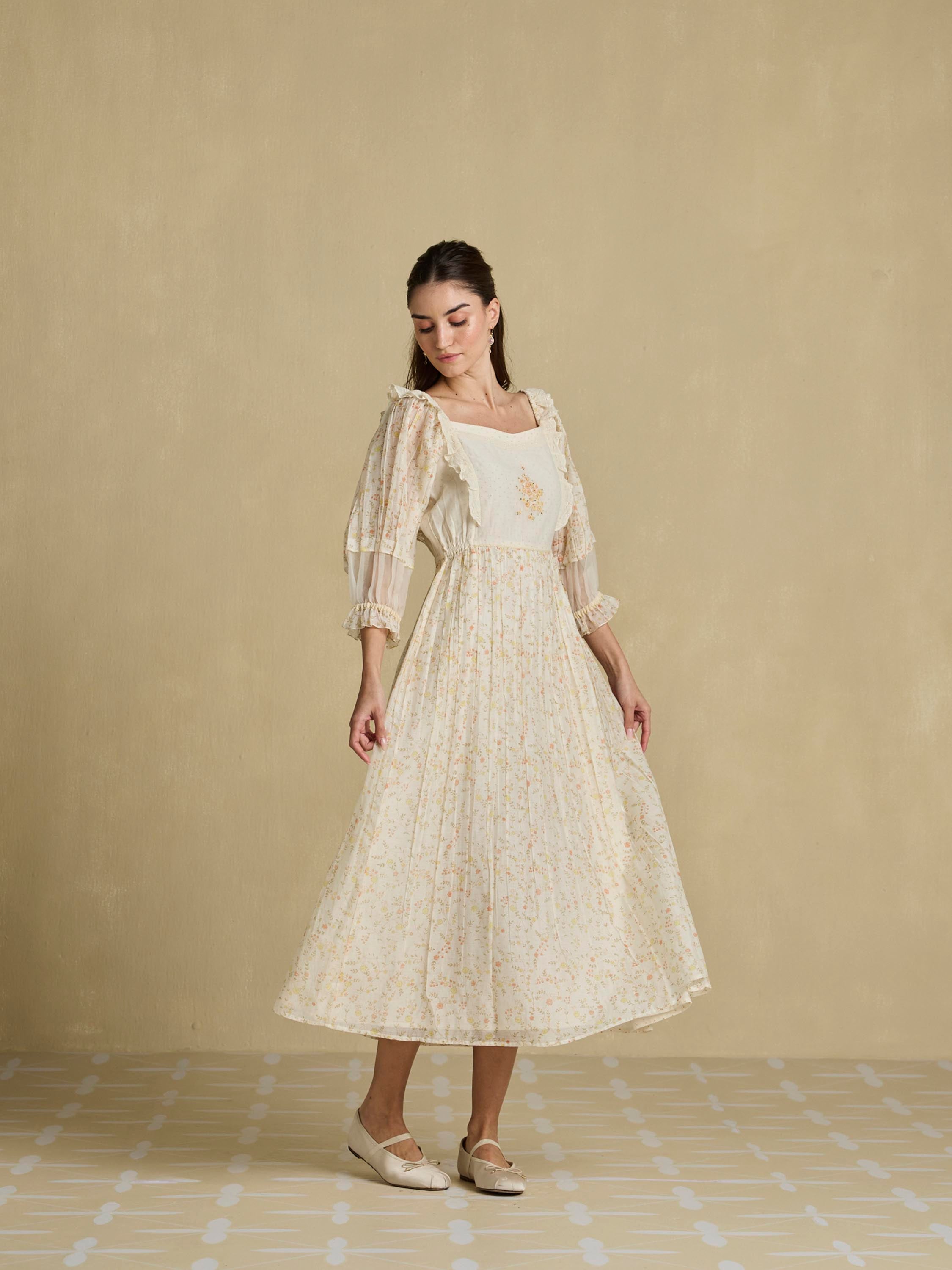 Gentle Awakening Ruffle Dress
