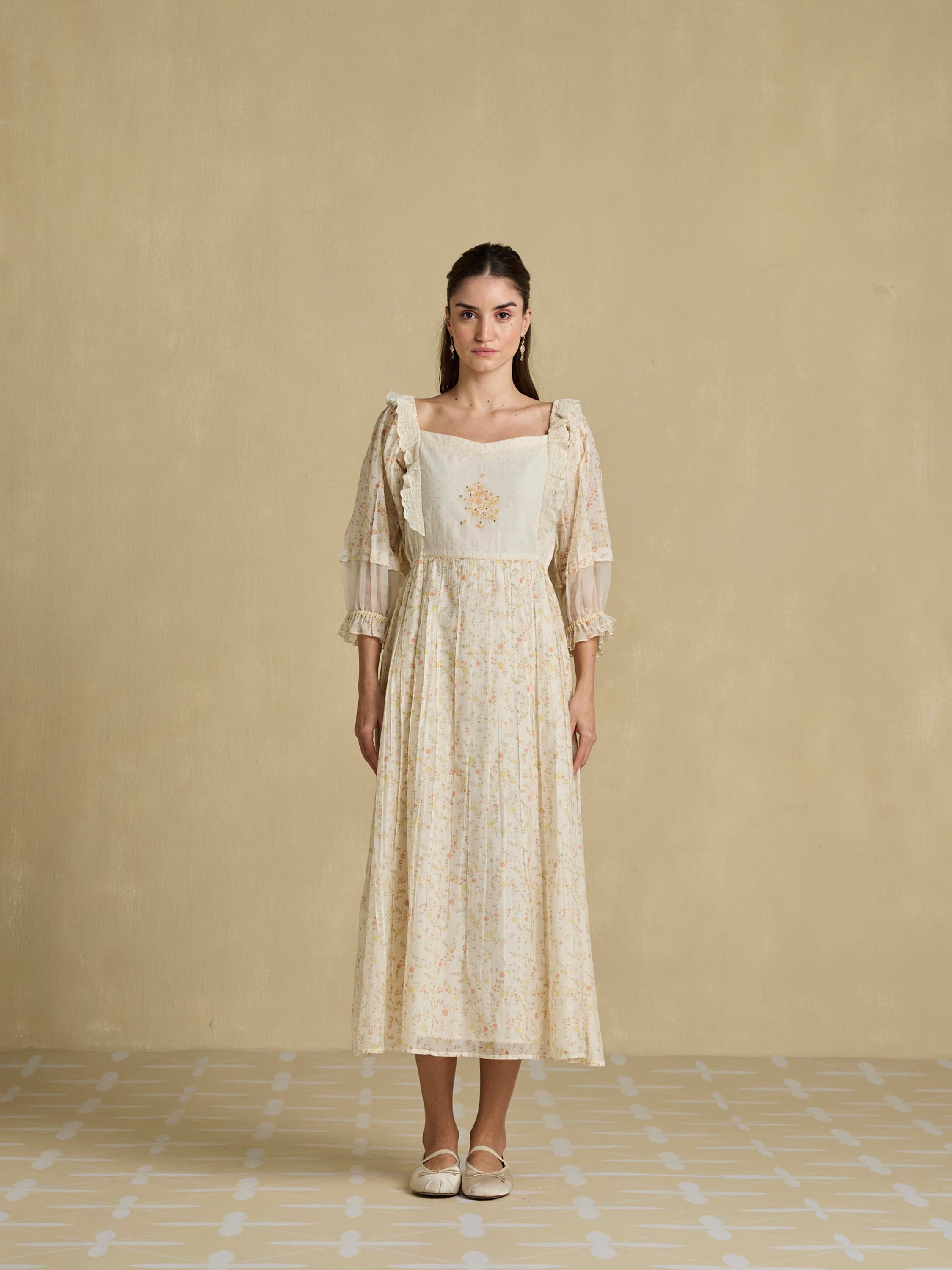 Gentle Awakening Ruffle Dress