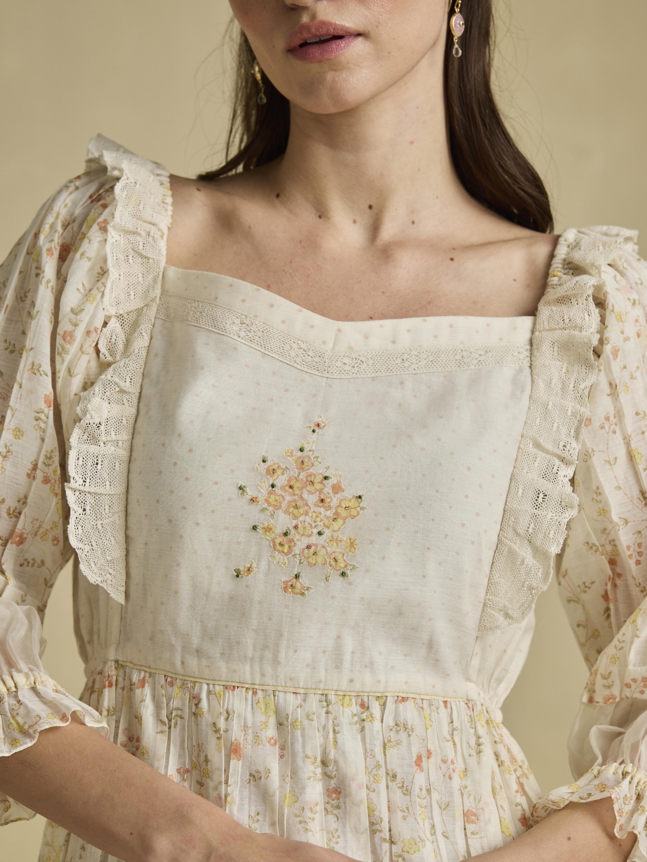 Gentle Awakening Ruffle Dress