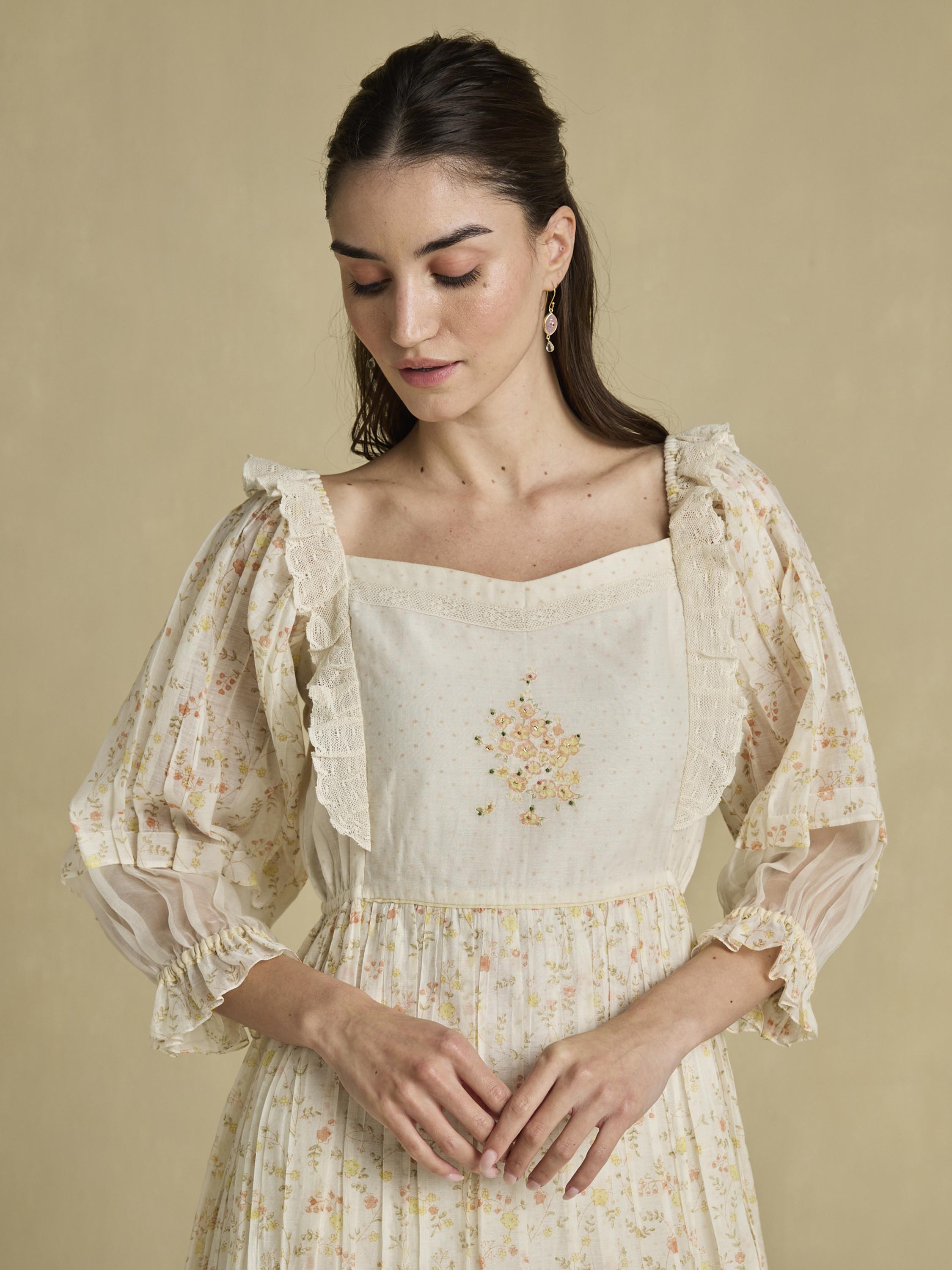 Gentle Awakening Ruffle Dress