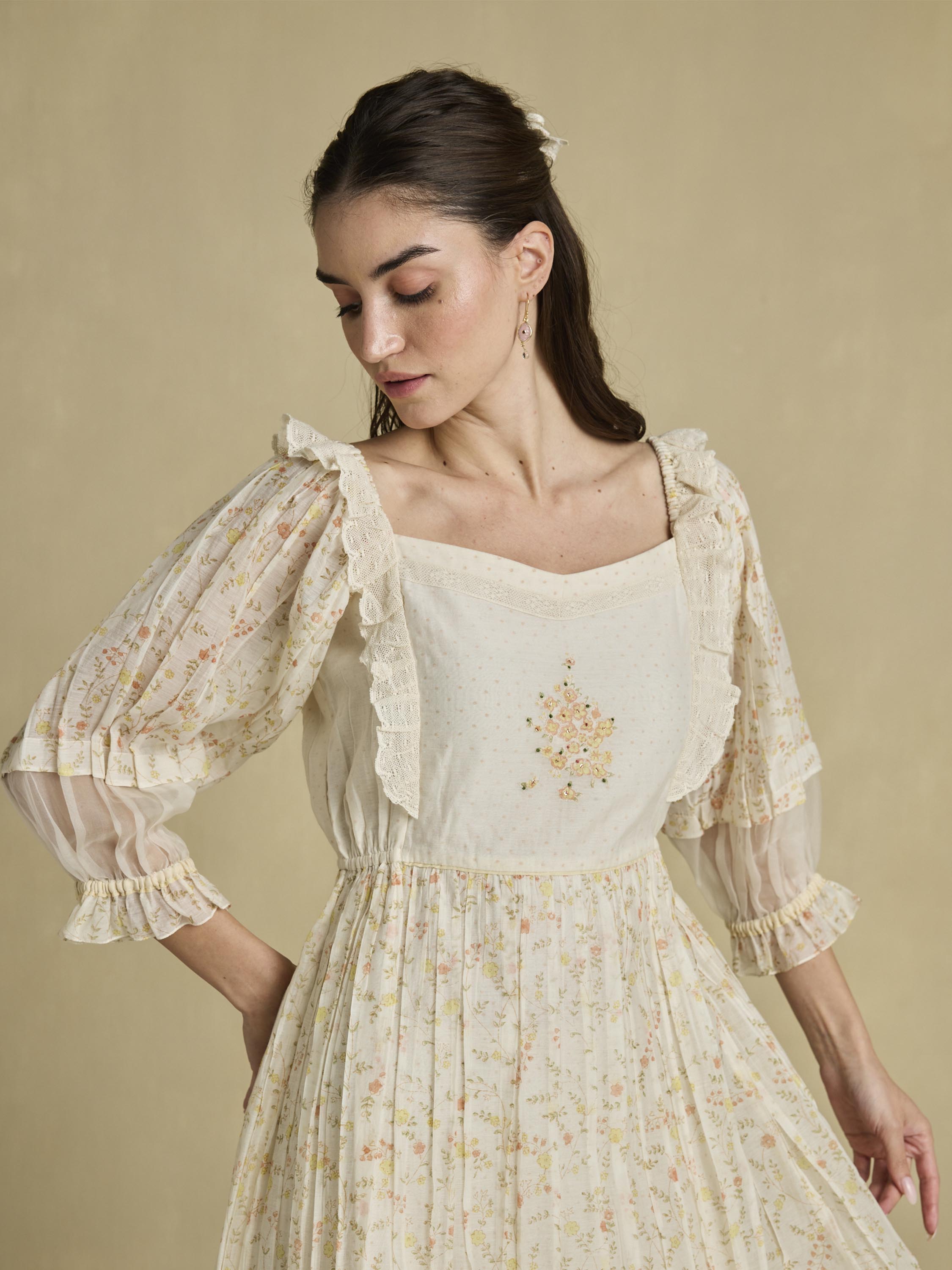 Gentle Awakening Ruffle Dress