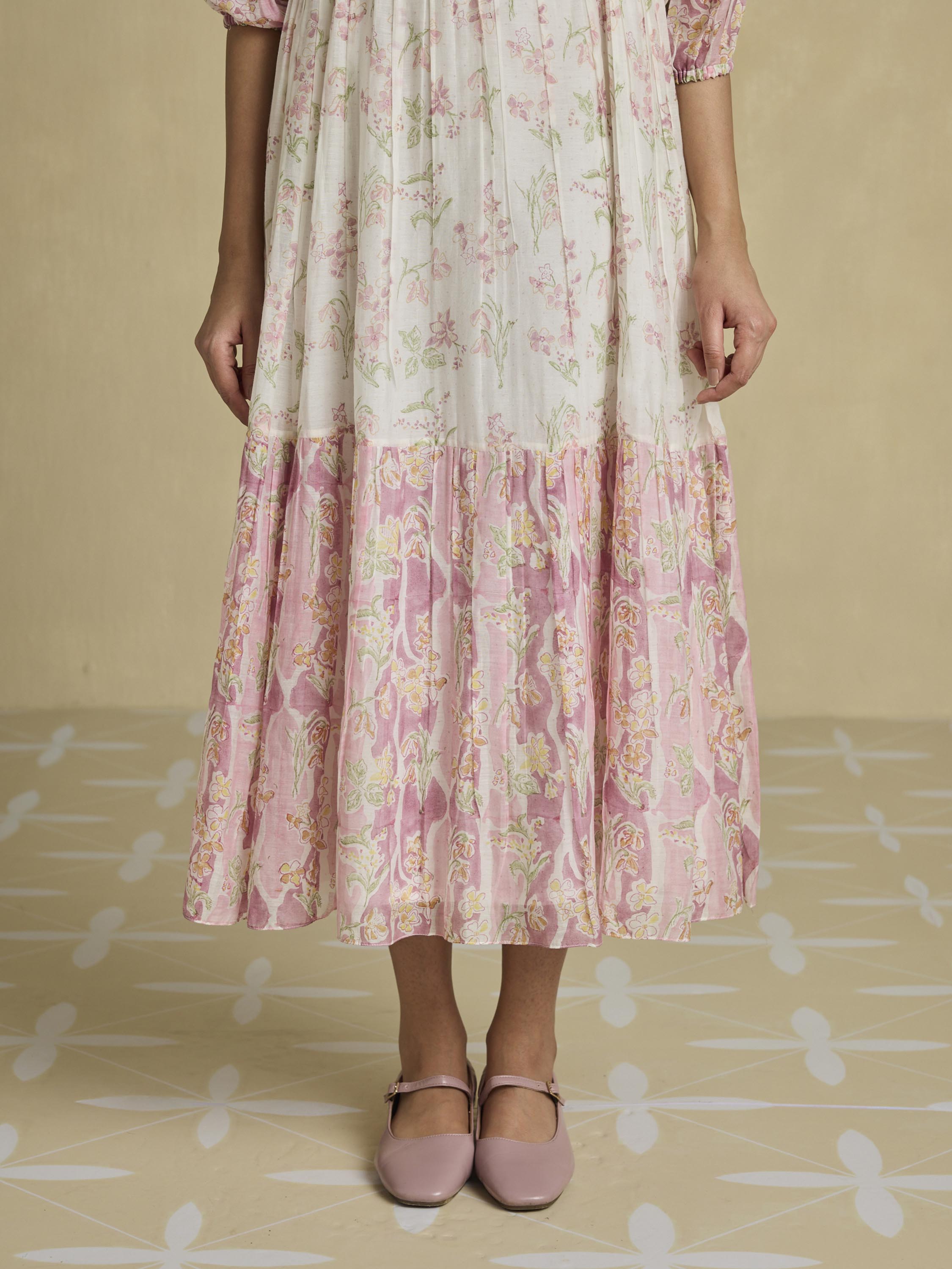 Garden Hymn Ruffle Midi Dress