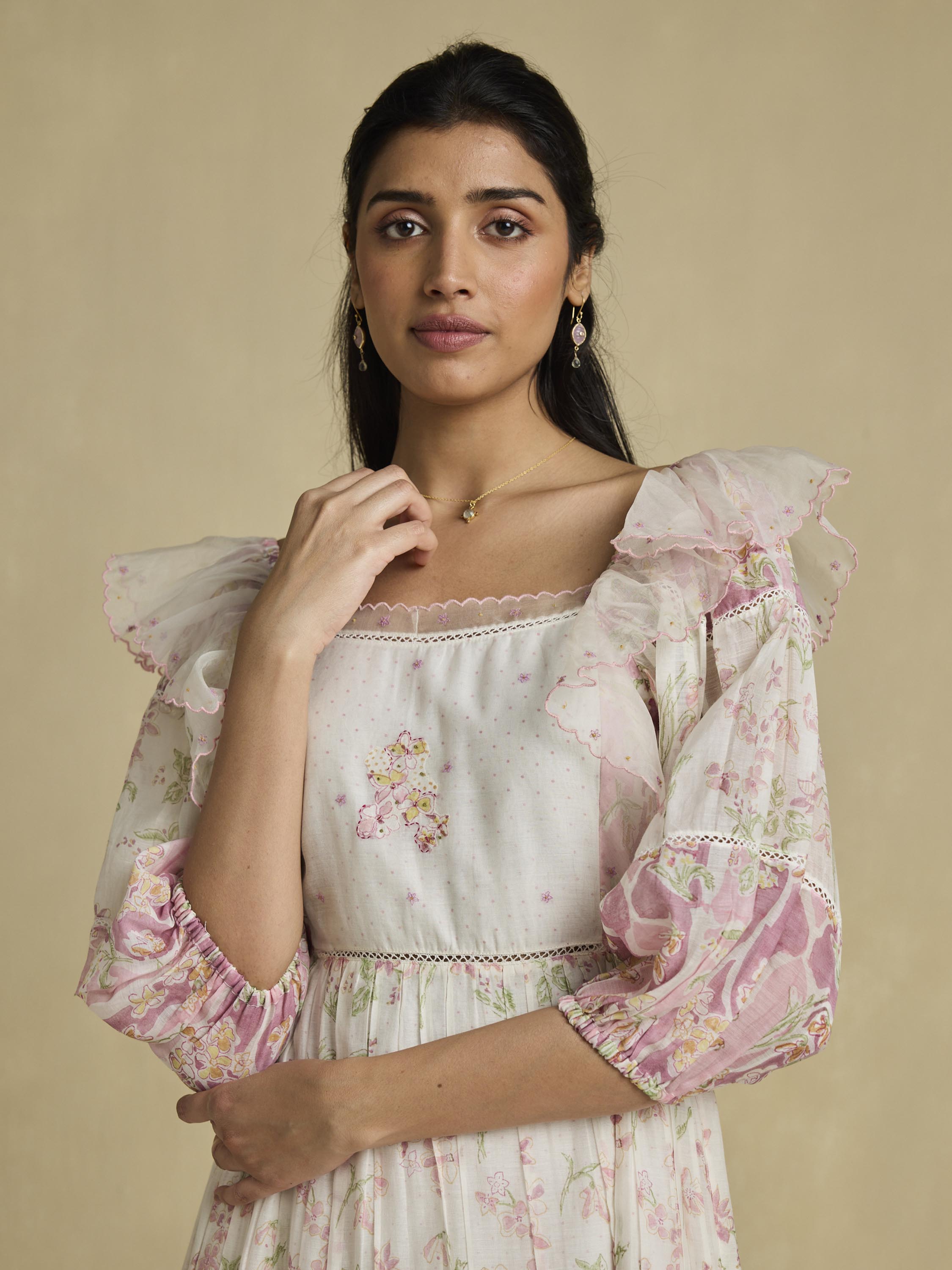 Garden Hymn Ruffle Midi Dress